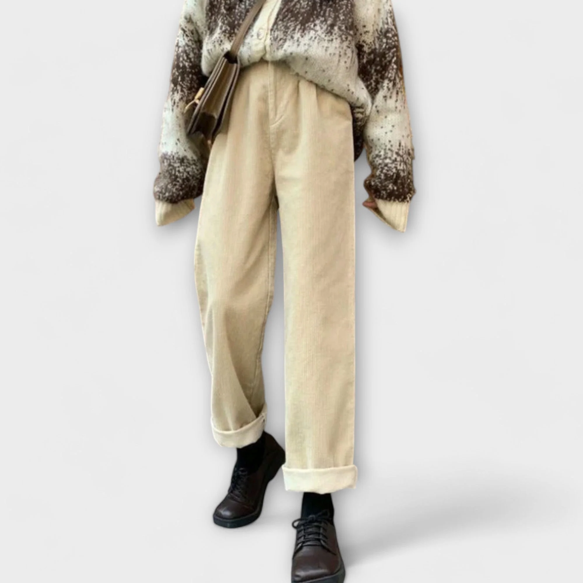 Malia - Loose Casual Pants in Corduroy