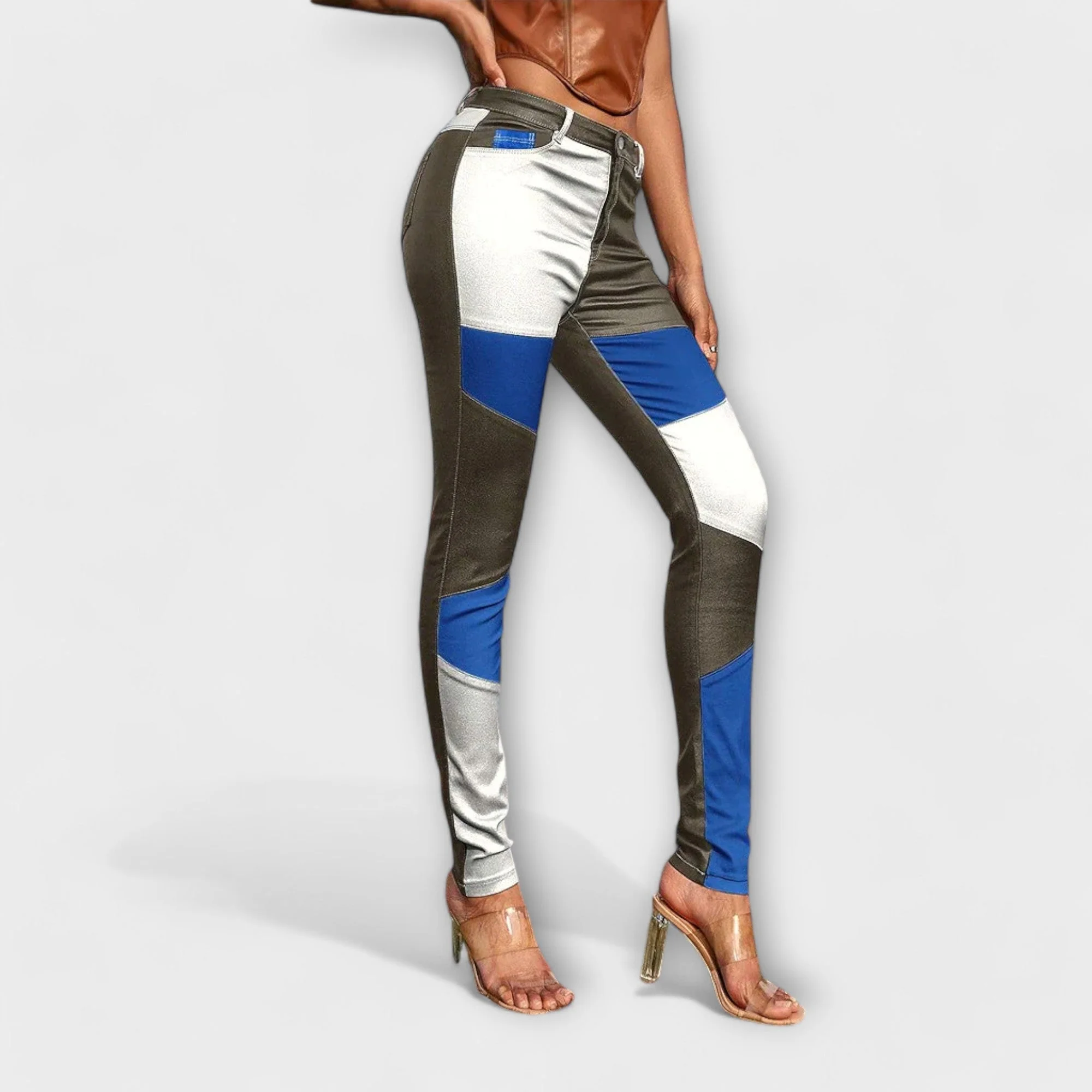 Calliope – Pipe Pants in Color Block Design