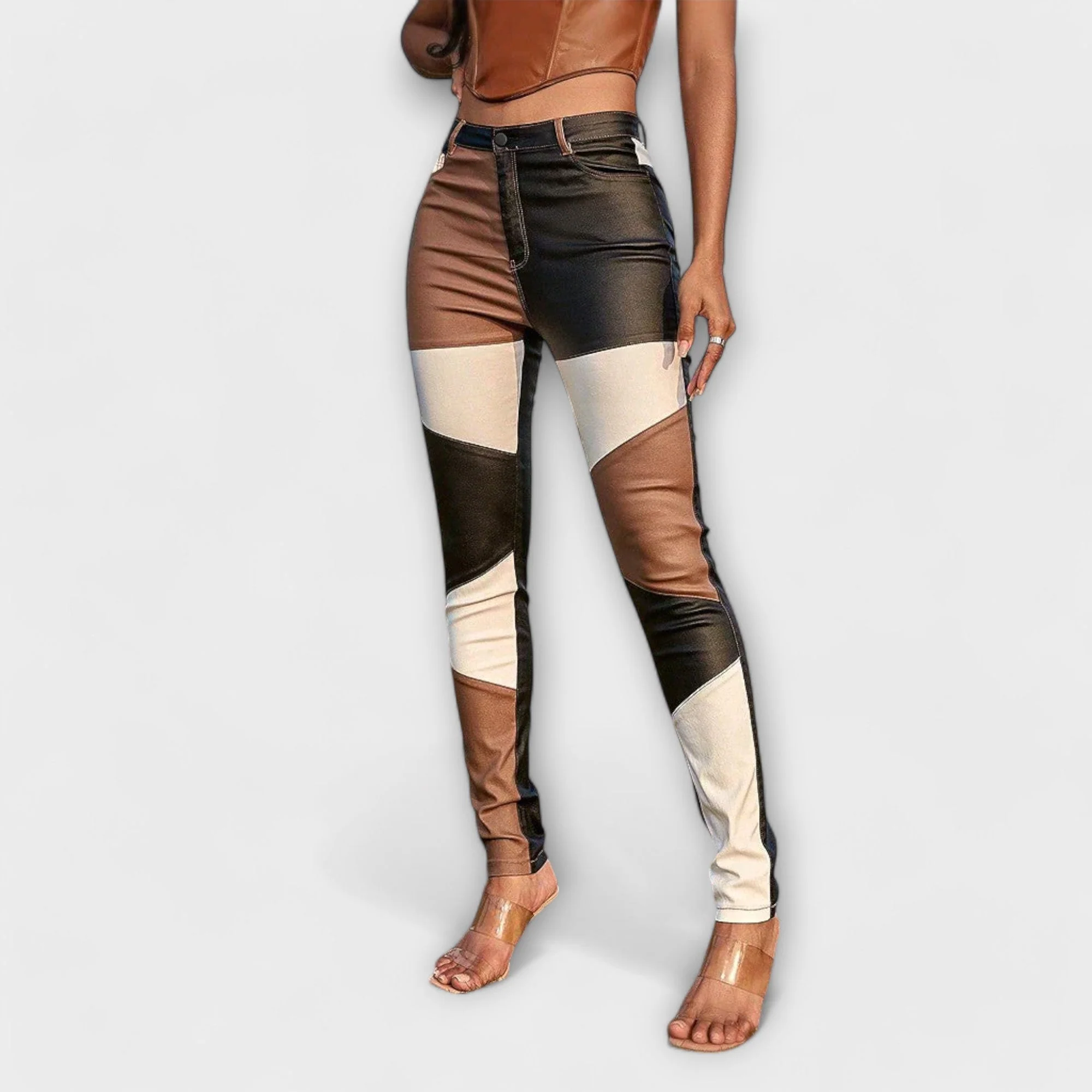 Calliope – Pipe Pants in Color Block Design