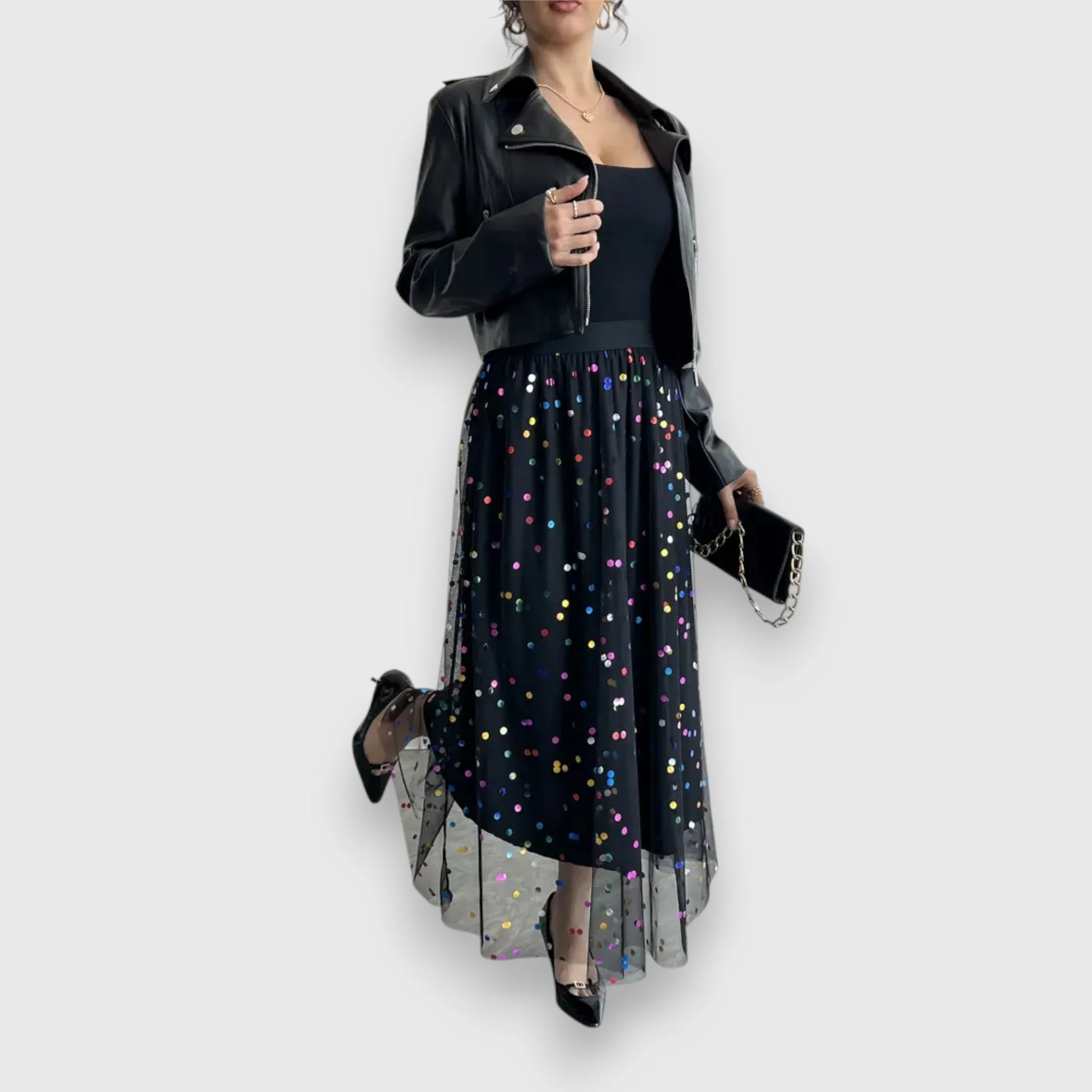 Leonie – Mixed Polka Dot Skirt