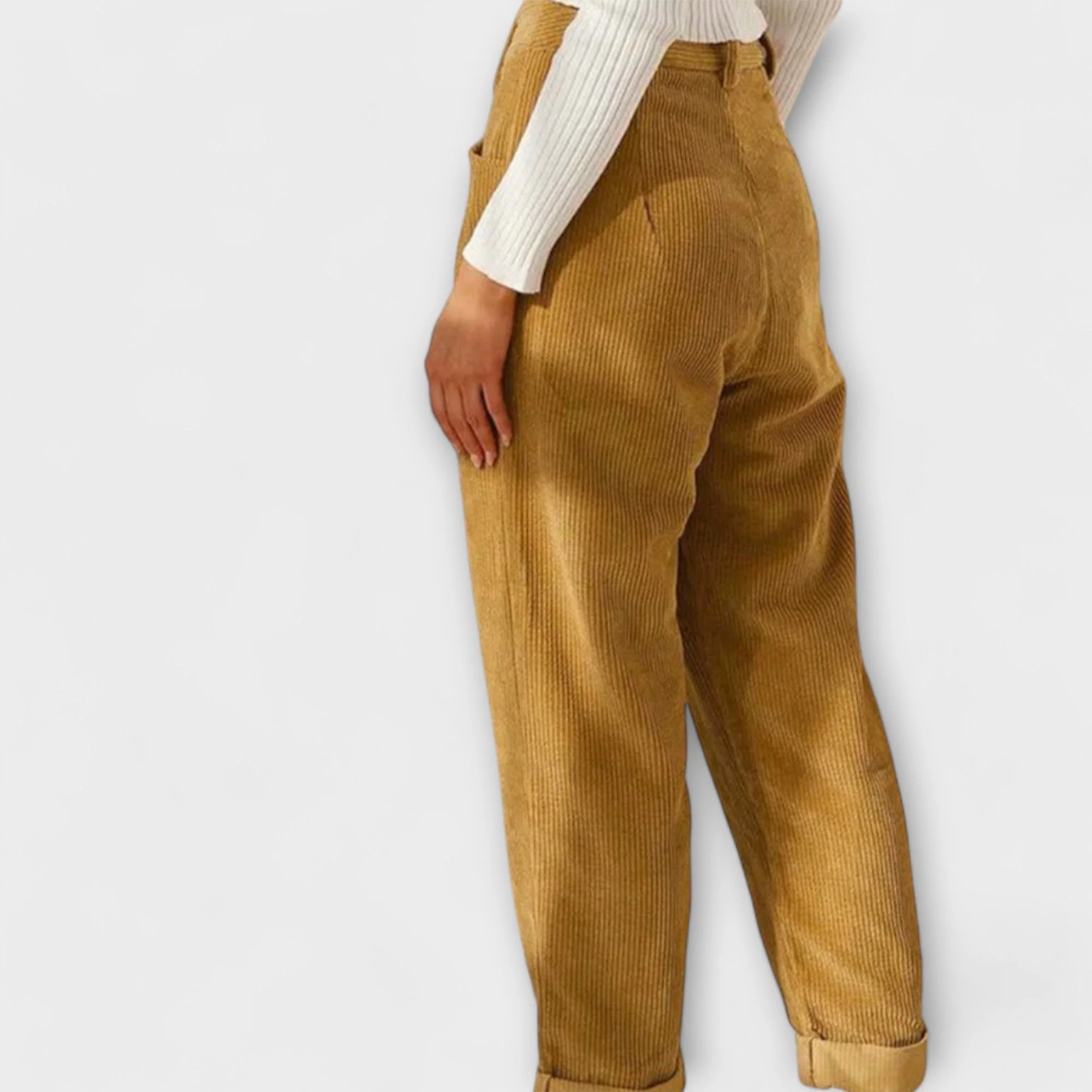 Malia - Loose Casual Pants in Corduroy