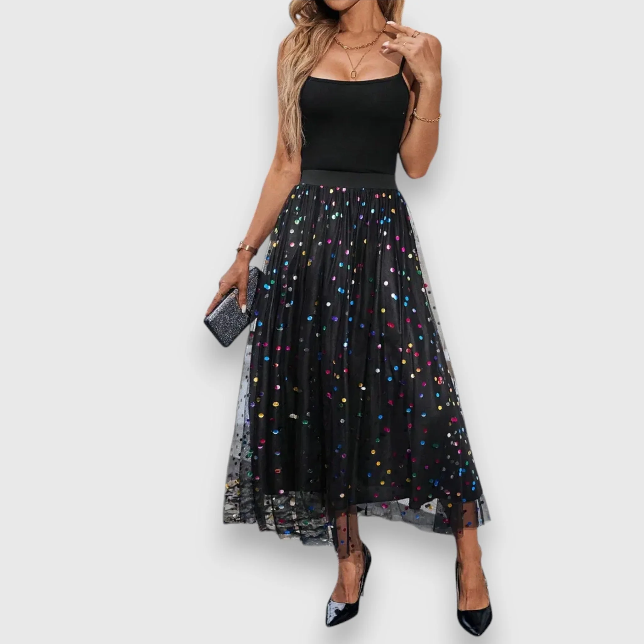 Leonie – Mixed Polka Dot Skirt