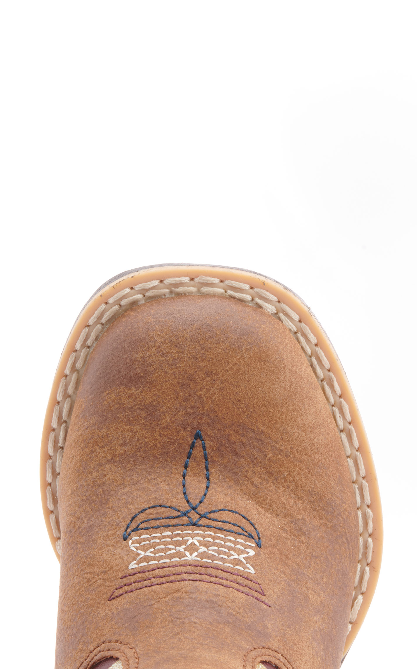 Twister Toddler Brown and USA Flag Square Toe Cowboy Boots - Image 1