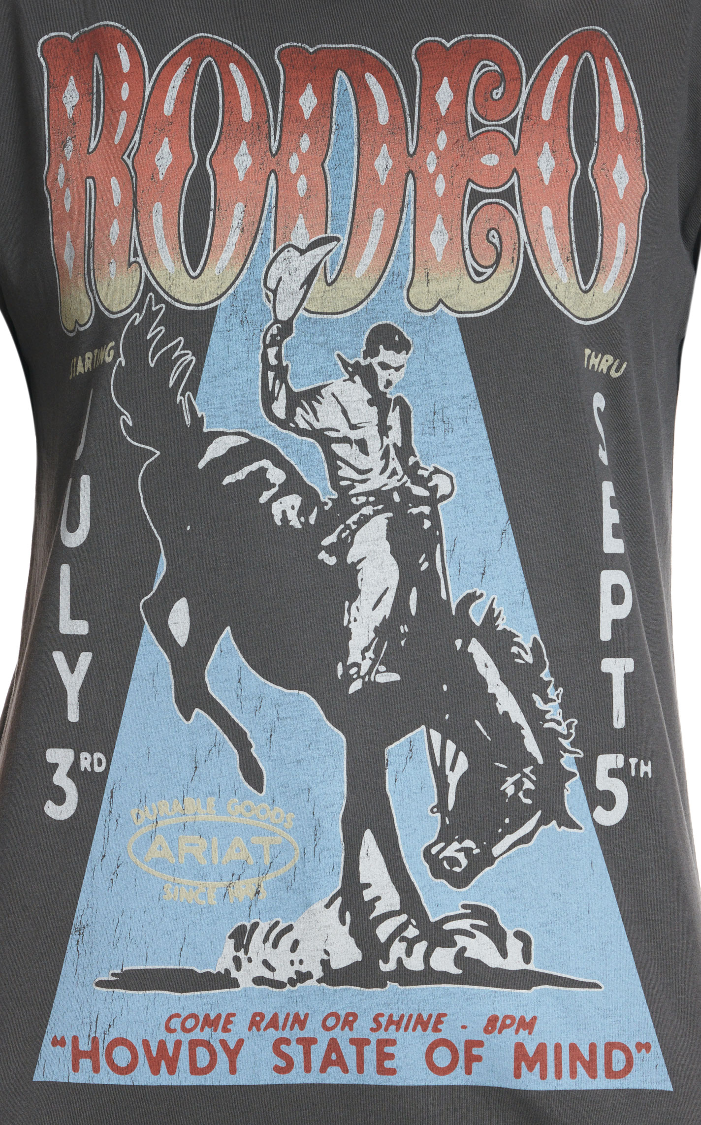 Ariat Women's Charcoal Rodeo Howdy State of Mind Logo Graphic T-Shirt  - Image 1