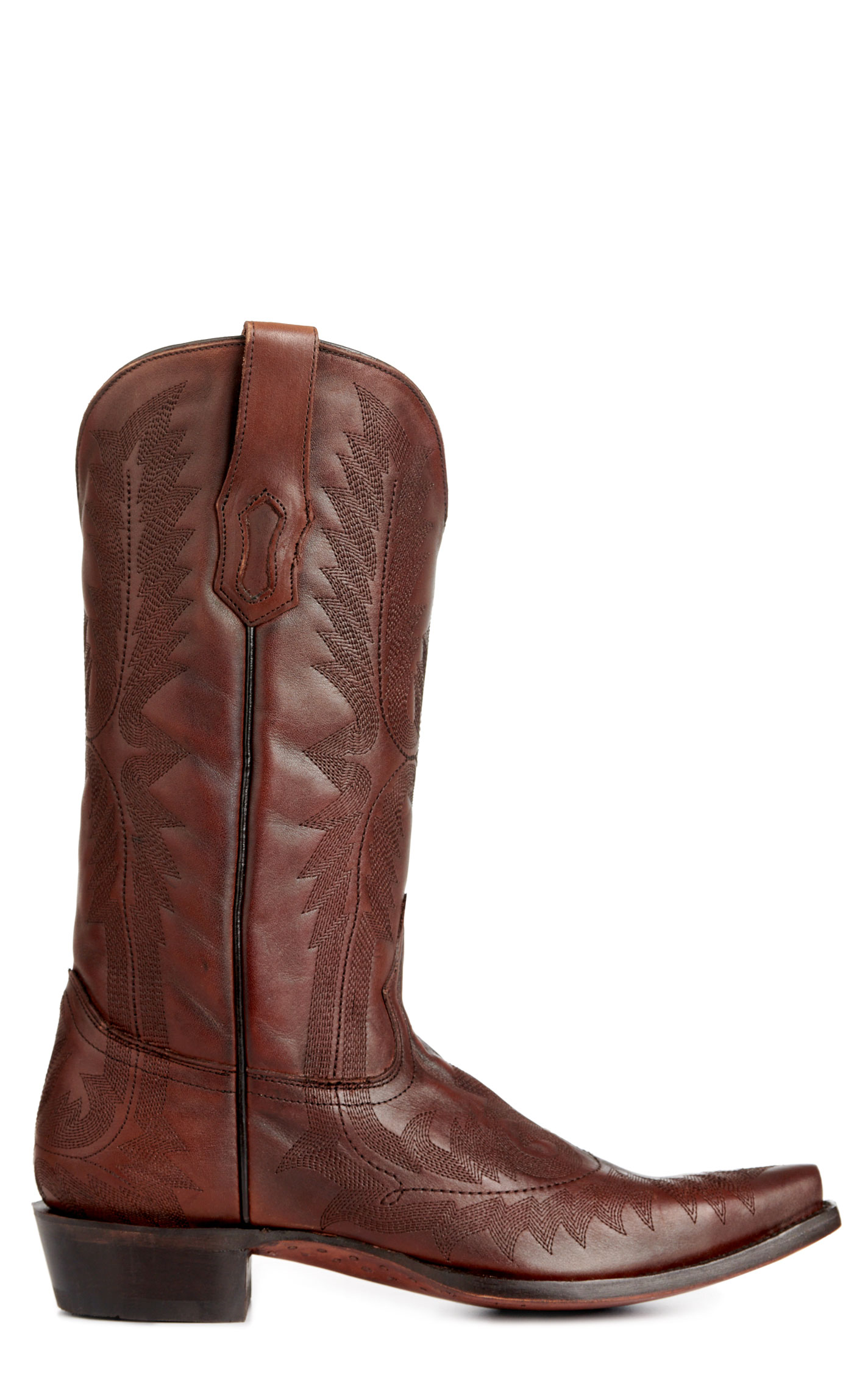 Corral Men's Brown Fancy Stitch Snip Toe Cowboy Boots - Image 1