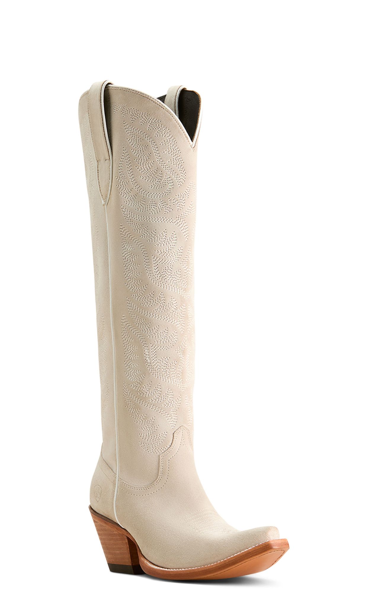 Ariat Women’s Laramie Oyster Suede StretchFit Tall Snip Toe Cowboy Boots - Image 1