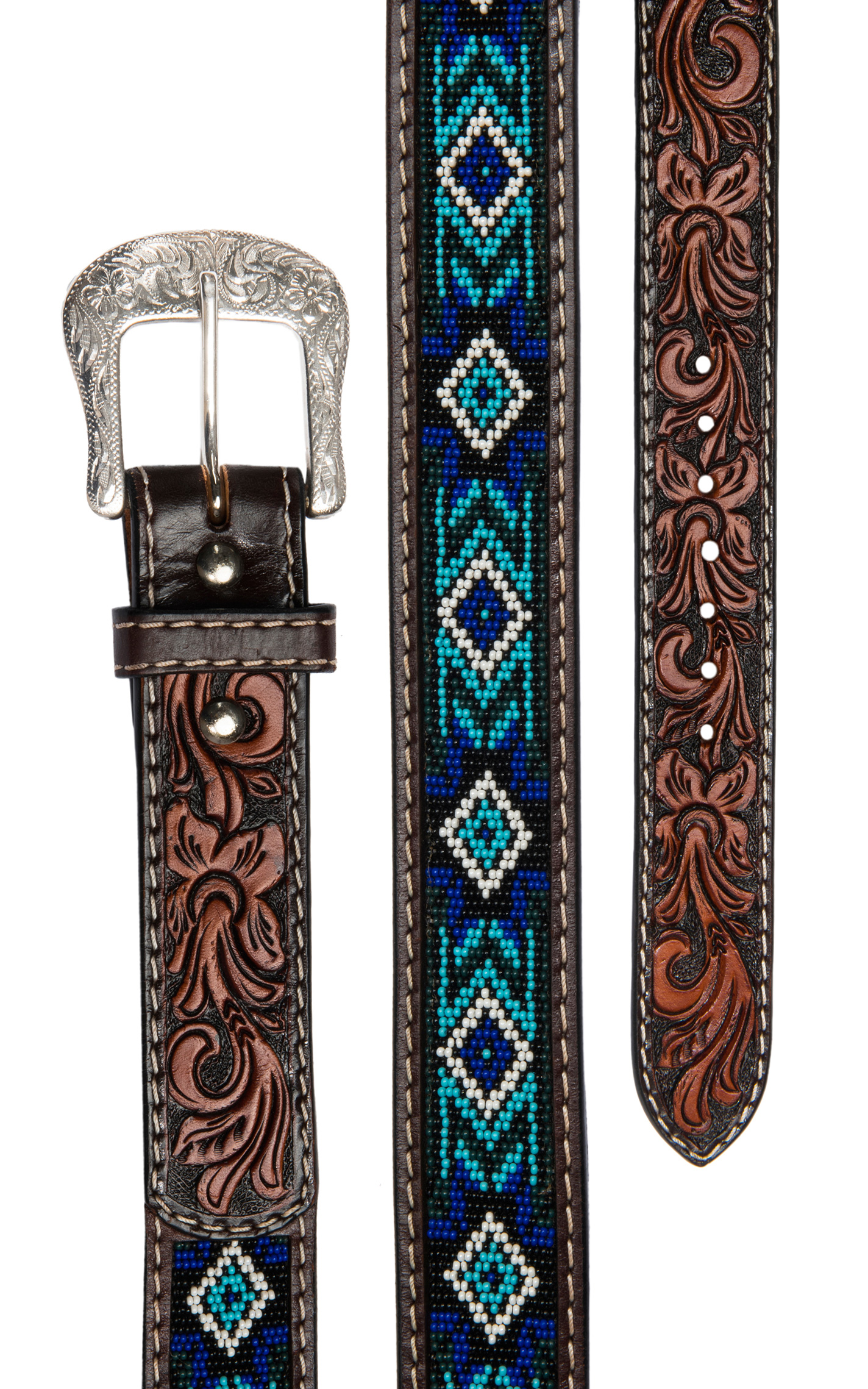 Twisted X Beaded Blues Fashion Western Belt - Image 1