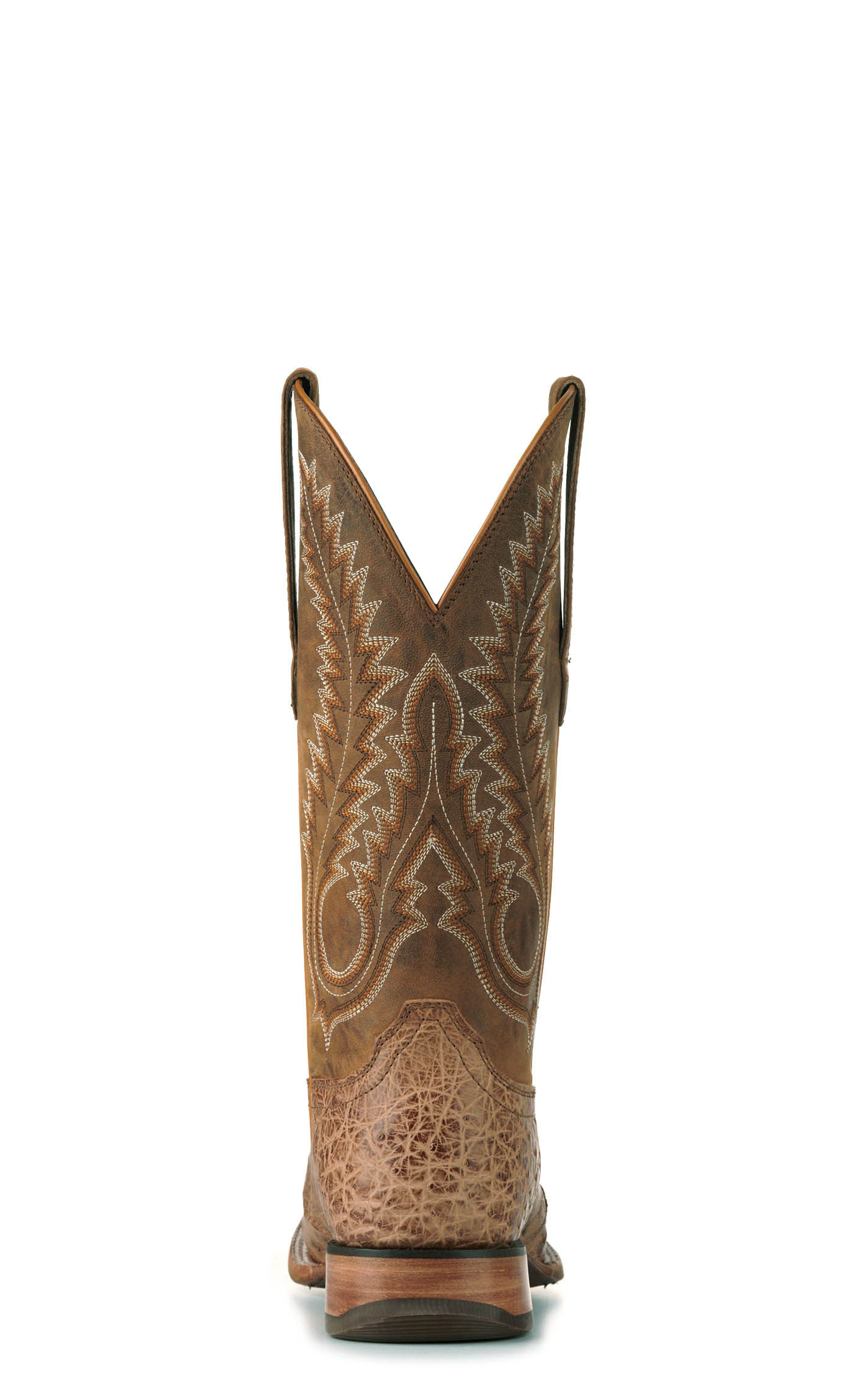 Durango Men's Saddletan Full Quill Ostrich with Saddlevamp Wide Square Toe Exotic Cowboy Boots - Image 1