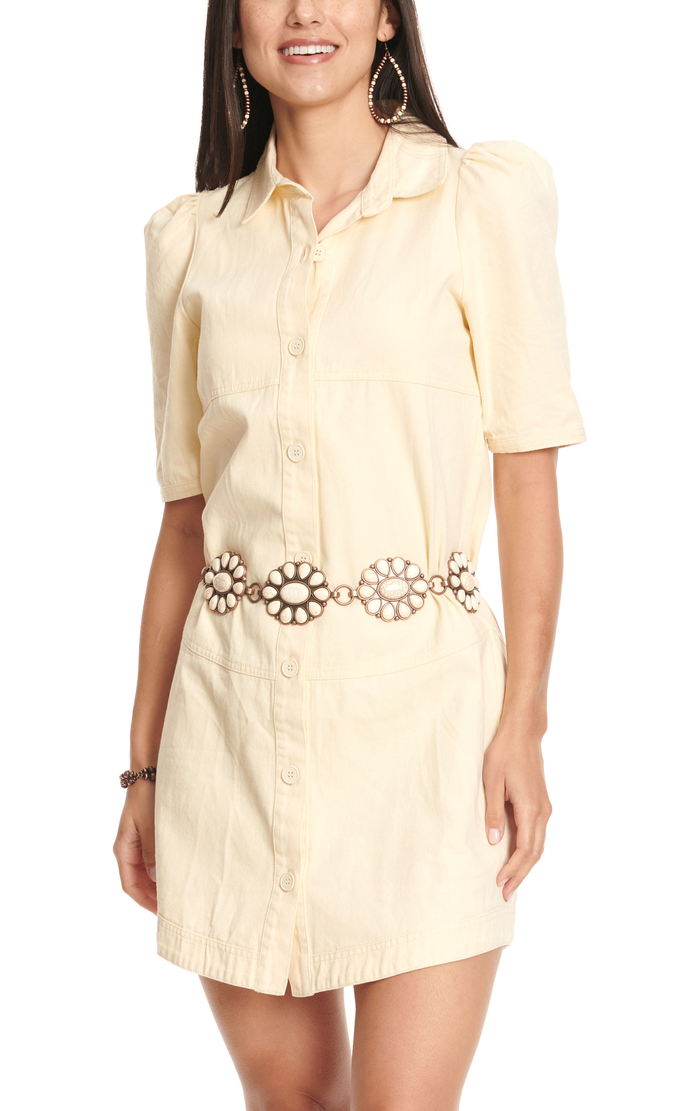 Rockin C Women's Champagne Denim Tiered Dress - Image 1