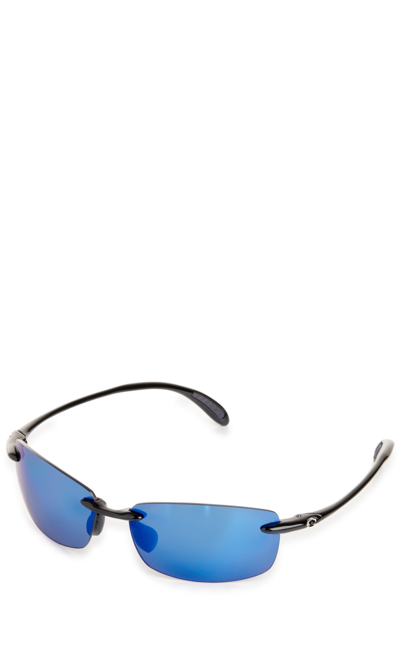Costa Ballast Black Shiny Weightless Frames Blue Mirror 580P Sunglasses - Image 1