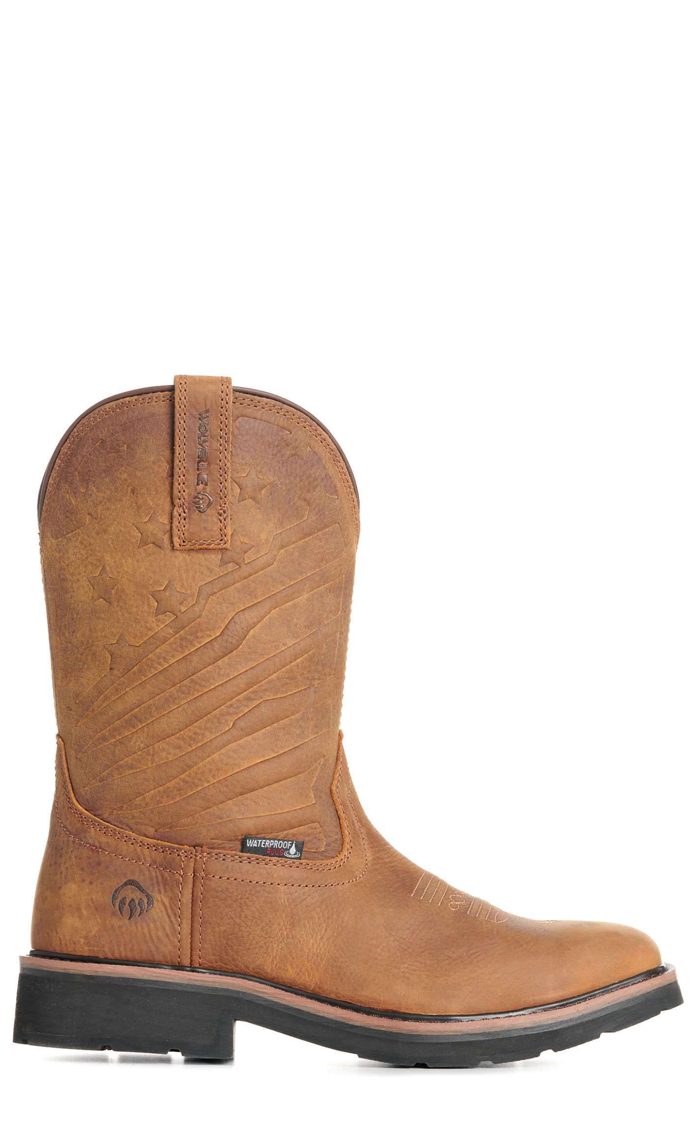 Wolverine Men's Rancher Flag LX Brown Wide Square Toe Work Boots - Image 5