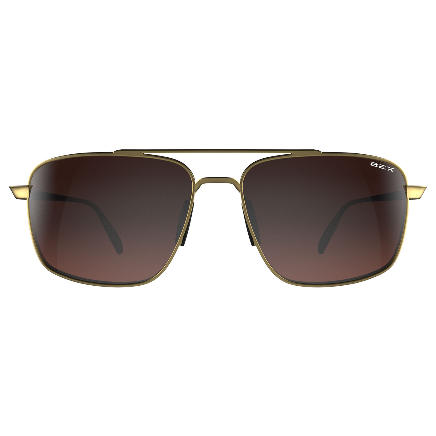 BEX Accel Matte Gold & Brown Sunglasses - Image 1