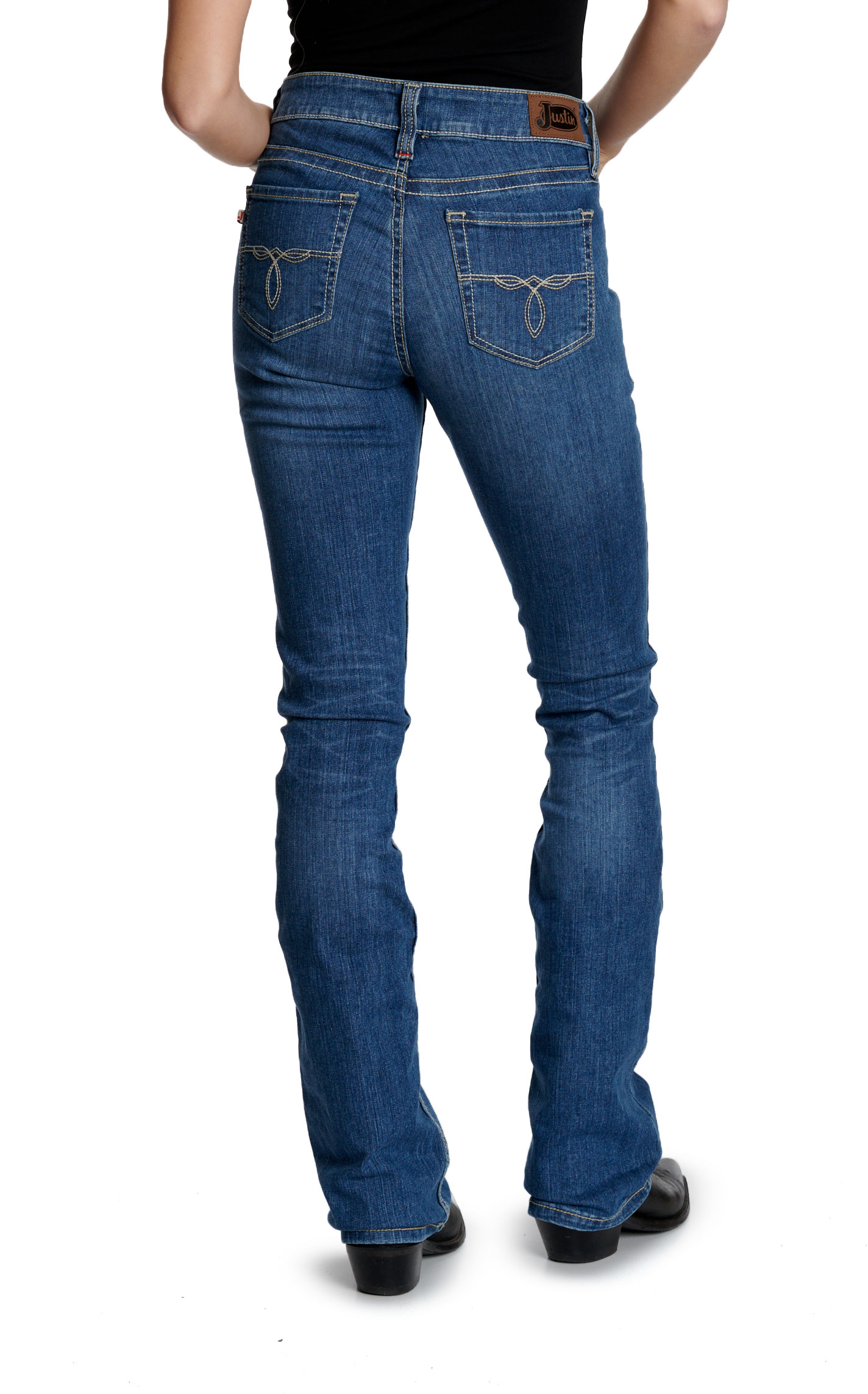 Justin Women’s Light Blue 1879 High Rise Bootcut Jeans - Image 1