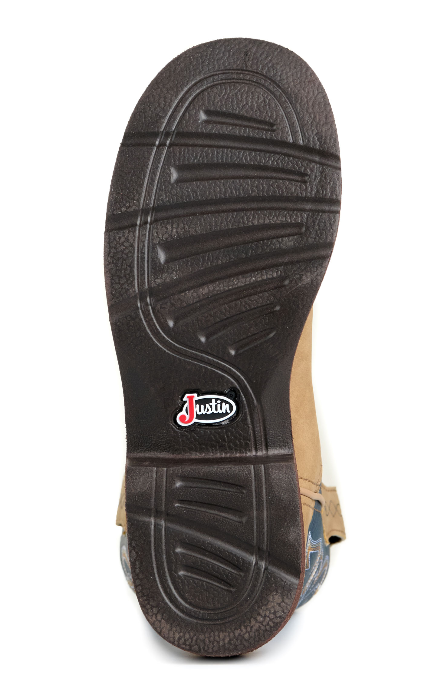 Justin Women's Honey & Denim Round Toe Cowboy Boots - Image 1