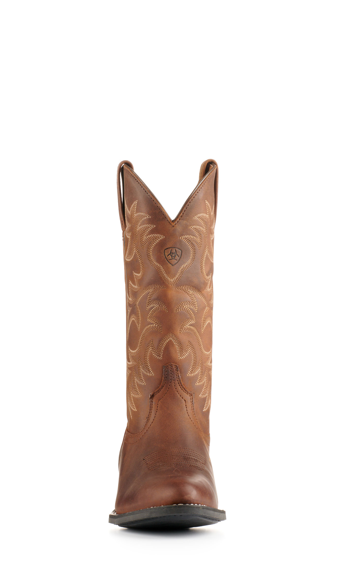 Ariat Men's Heritage Distressed Brown R-Toe Cowboy Boots - Image 1