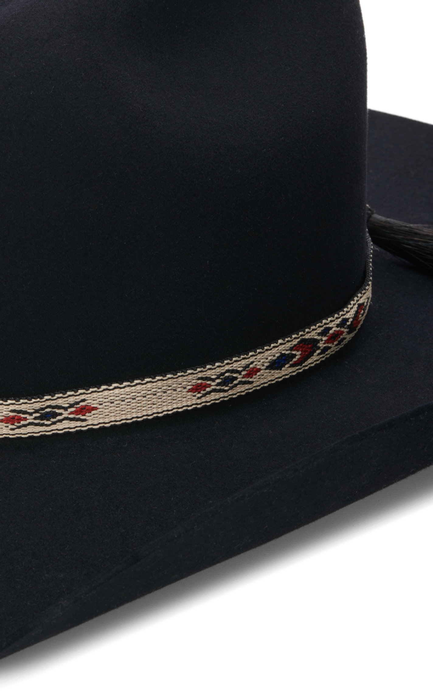 Twister Black and Tan Southwest Ribbon with Tassel Hatband - Image 1
