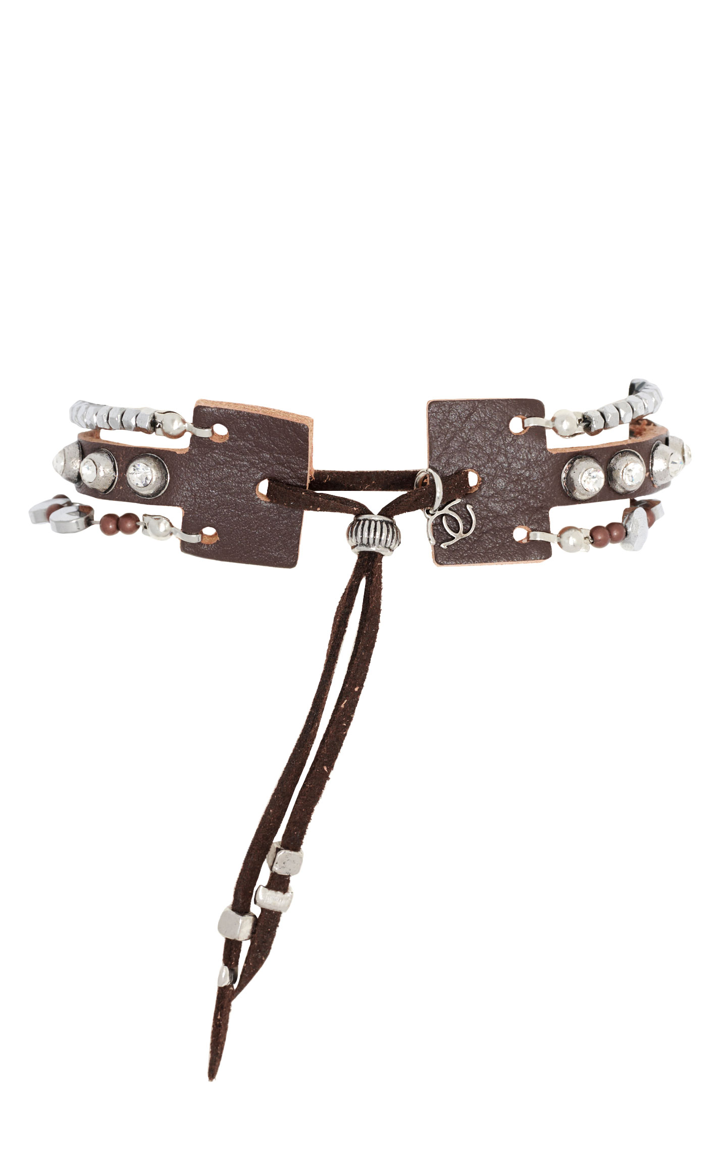 Cowgirl Confetti Ranch Dreams Silver & Leather Cuff Bracelet Set - Image 1