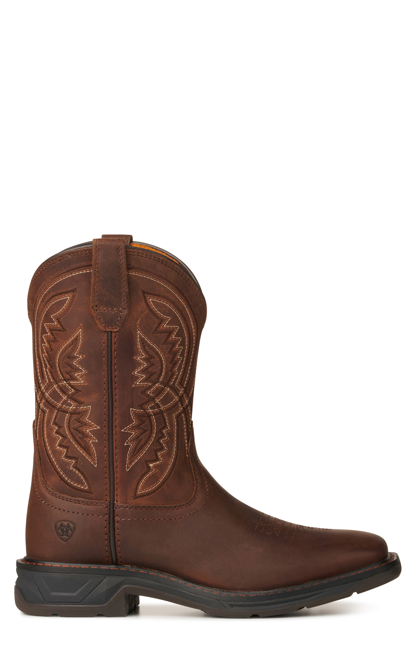 Ariat Youth WorkHog XT Coil Dirt Roads Brown Square Toe Work Boots - Image 1