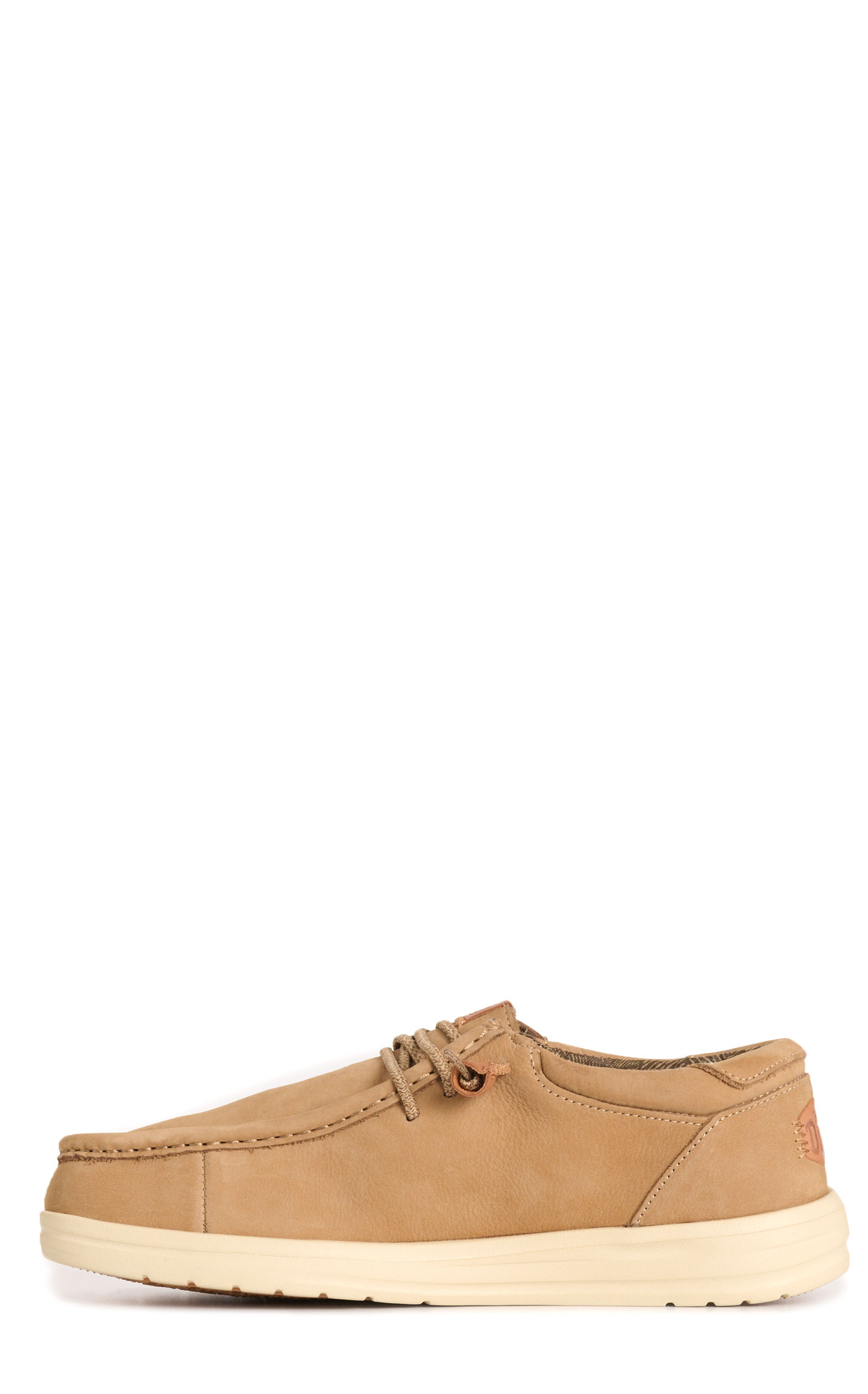 Hey Dude Men's Wally Grip Craft Tan Leather Moc Toe Casual Shoes - Image 1