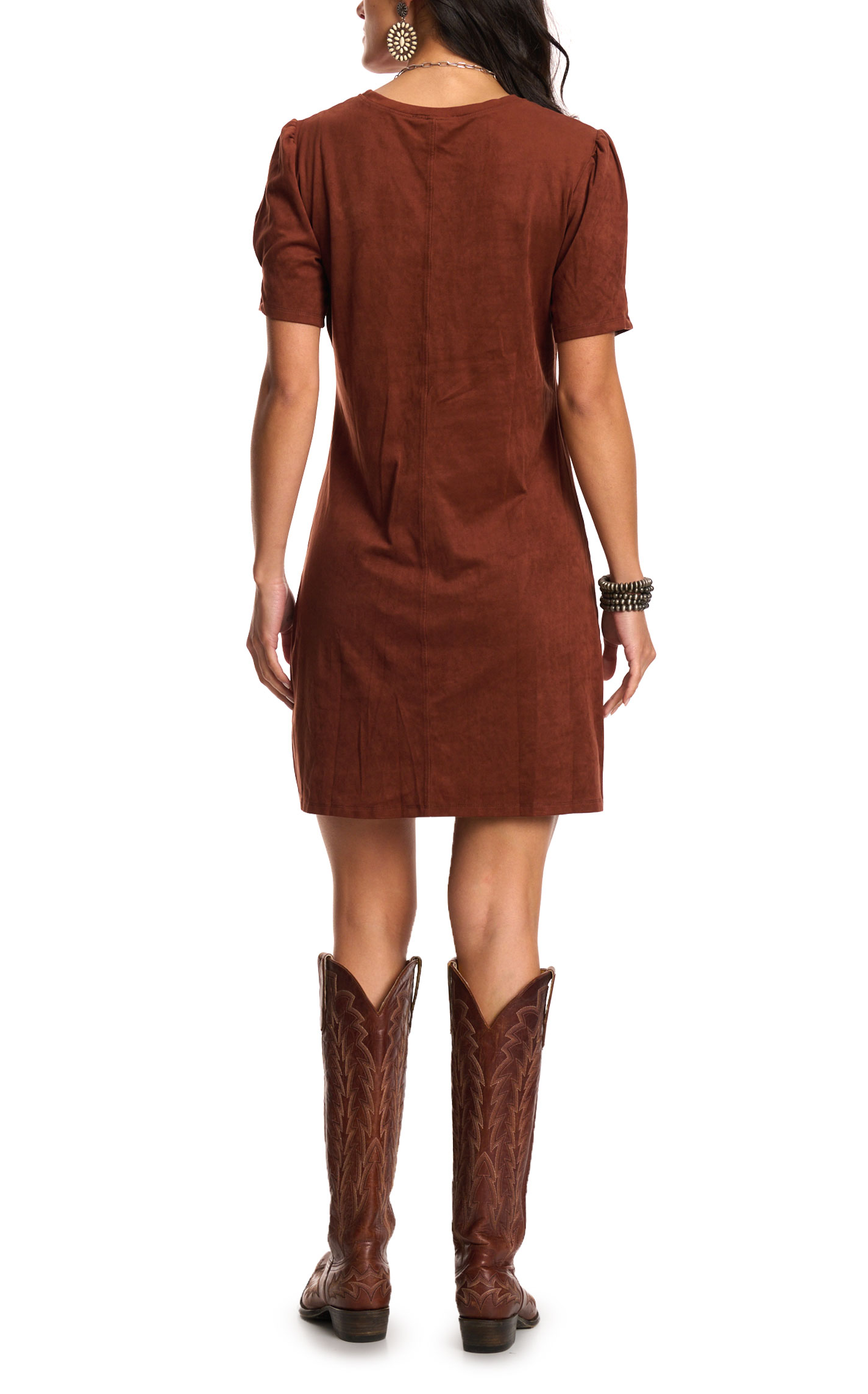 Another Love Women's Demi Redwood Faux Suede Dress - Image 1