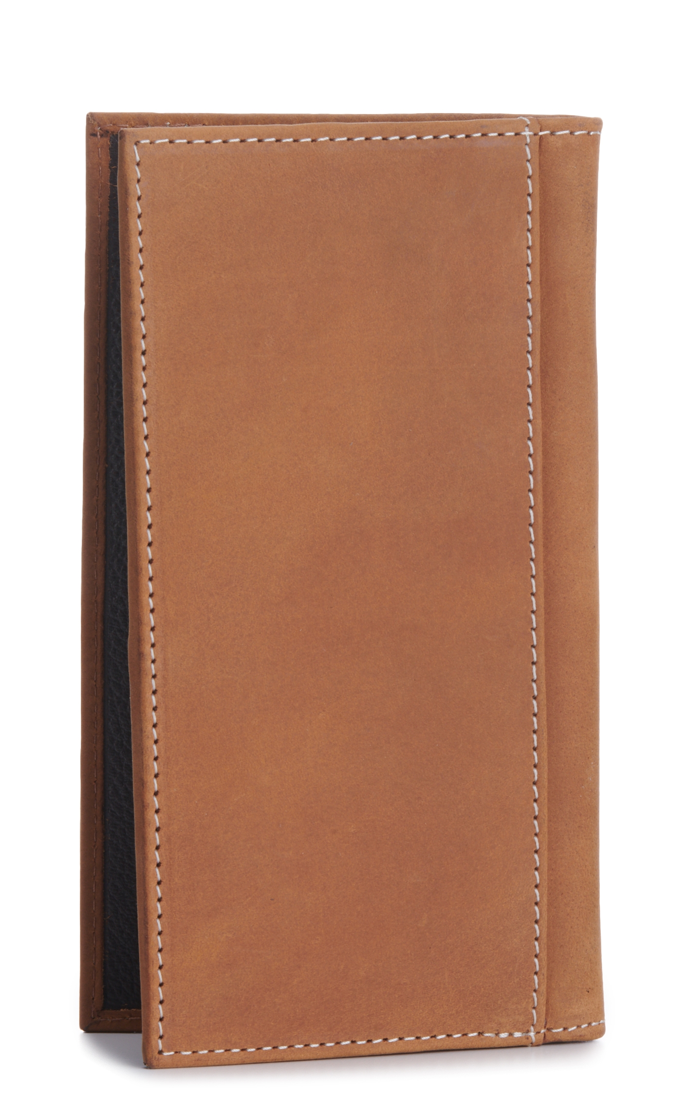 Ariat Men's Tan with Flag Patch Checkbook / Rodeo Wallet - Image 1