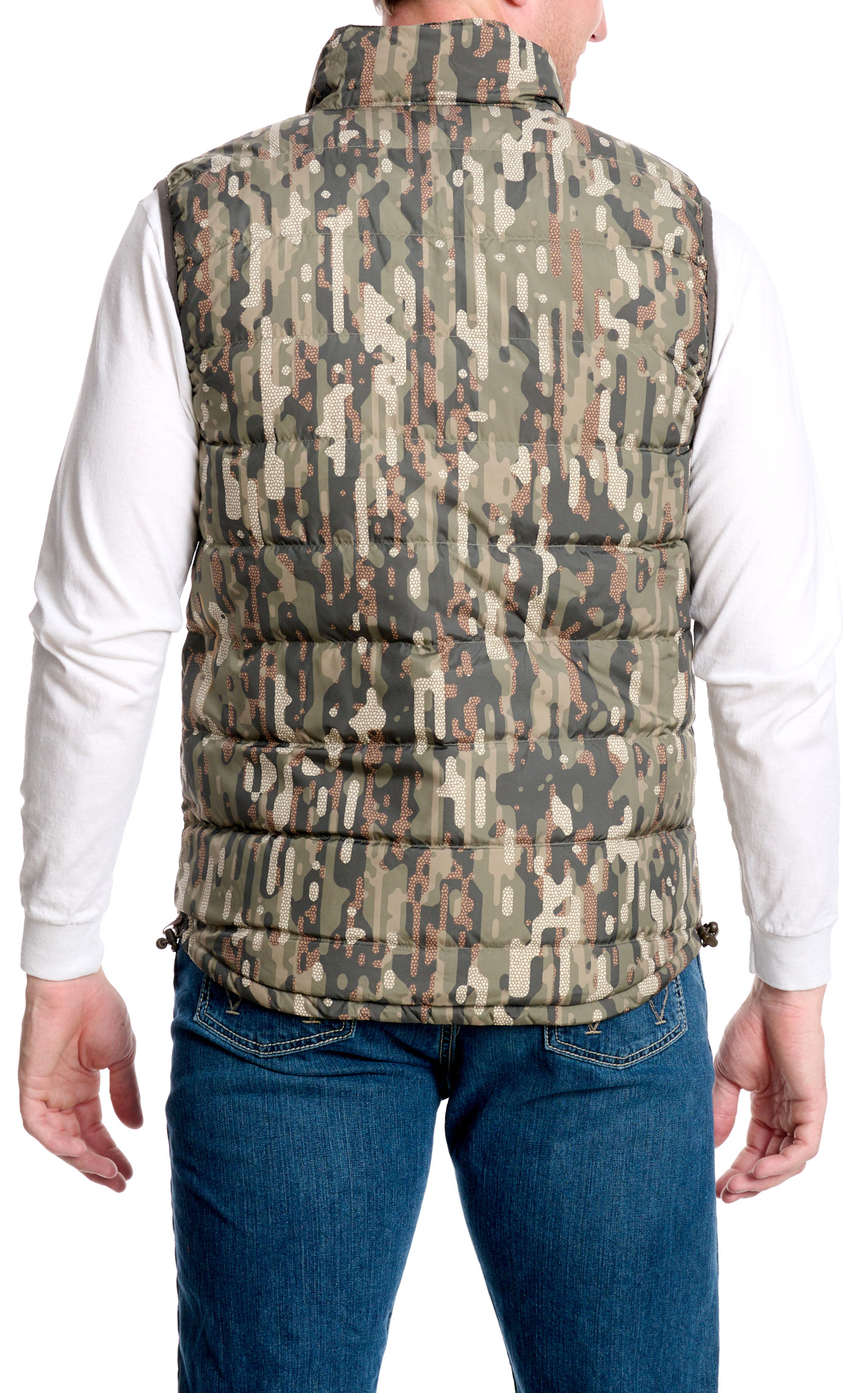 Duck Camp Men's Raven Camo Reversible Dry-Down Vest - Image 1