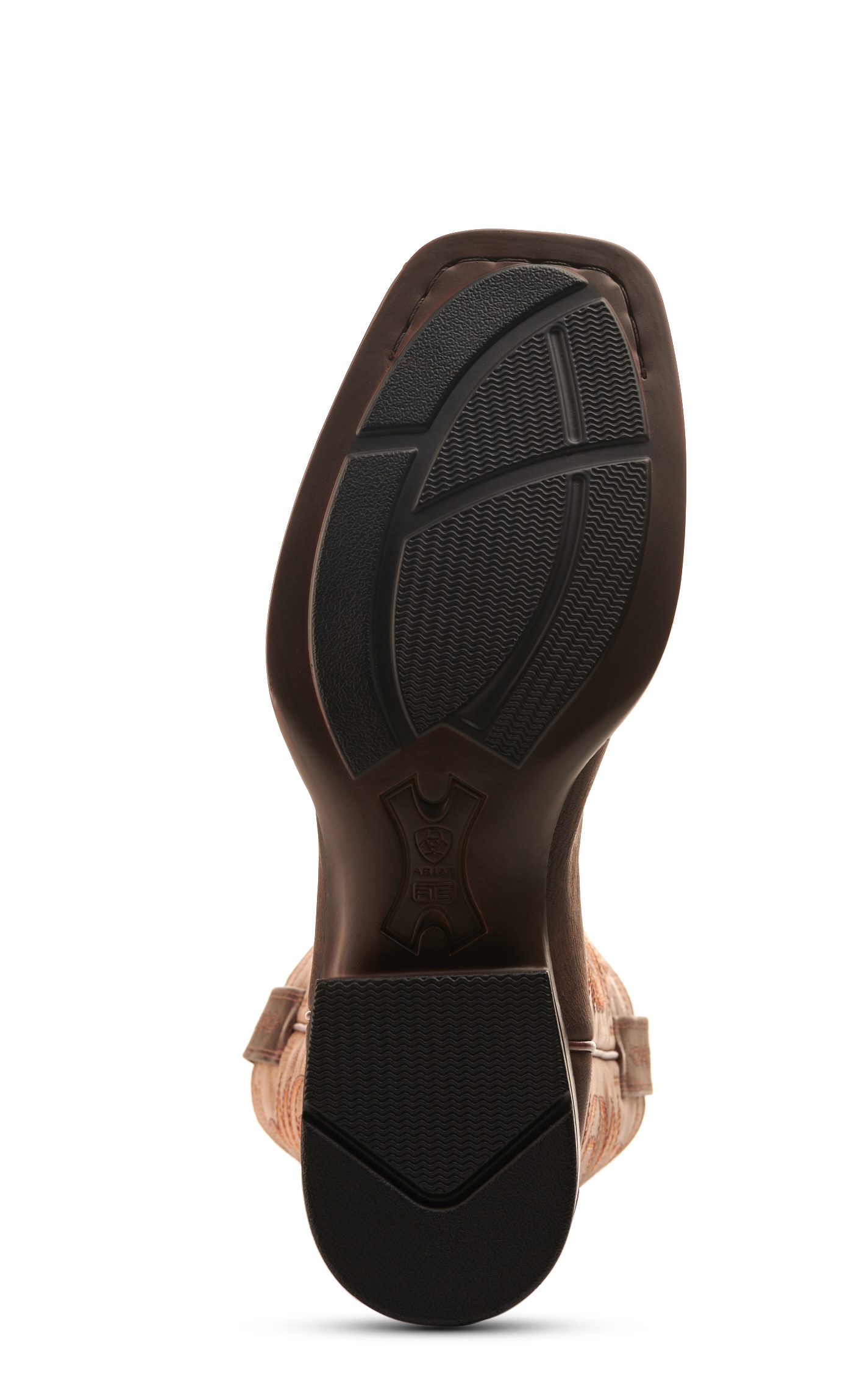 Ariat Men's Ryden Ultra Dark Roast Brown and Weathered Pebble Bantamweight Wide Square Toe Cowboy Boot - Image 1