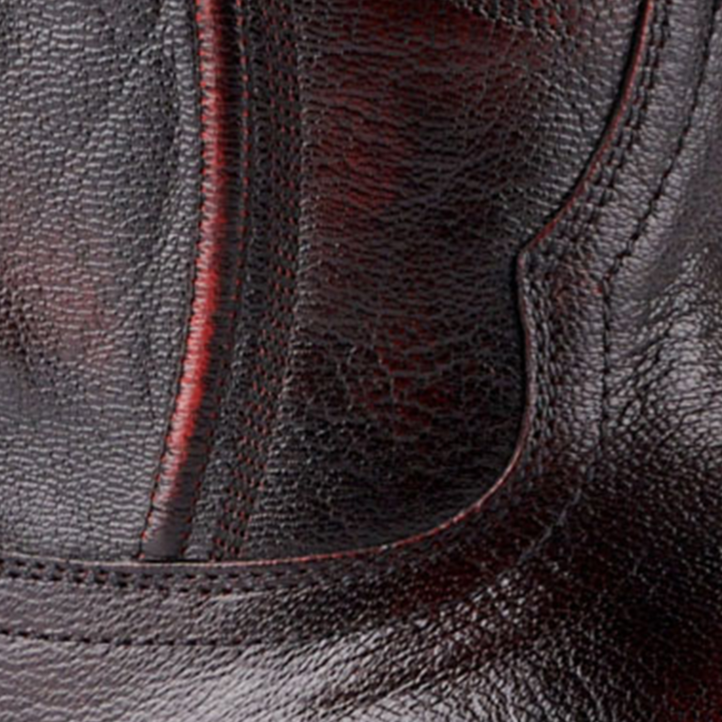 JRC & Sons Men's Wyatt Brush Off Goat Punchy Square Toe Cowboy Boot in Black Cherry - Image 1