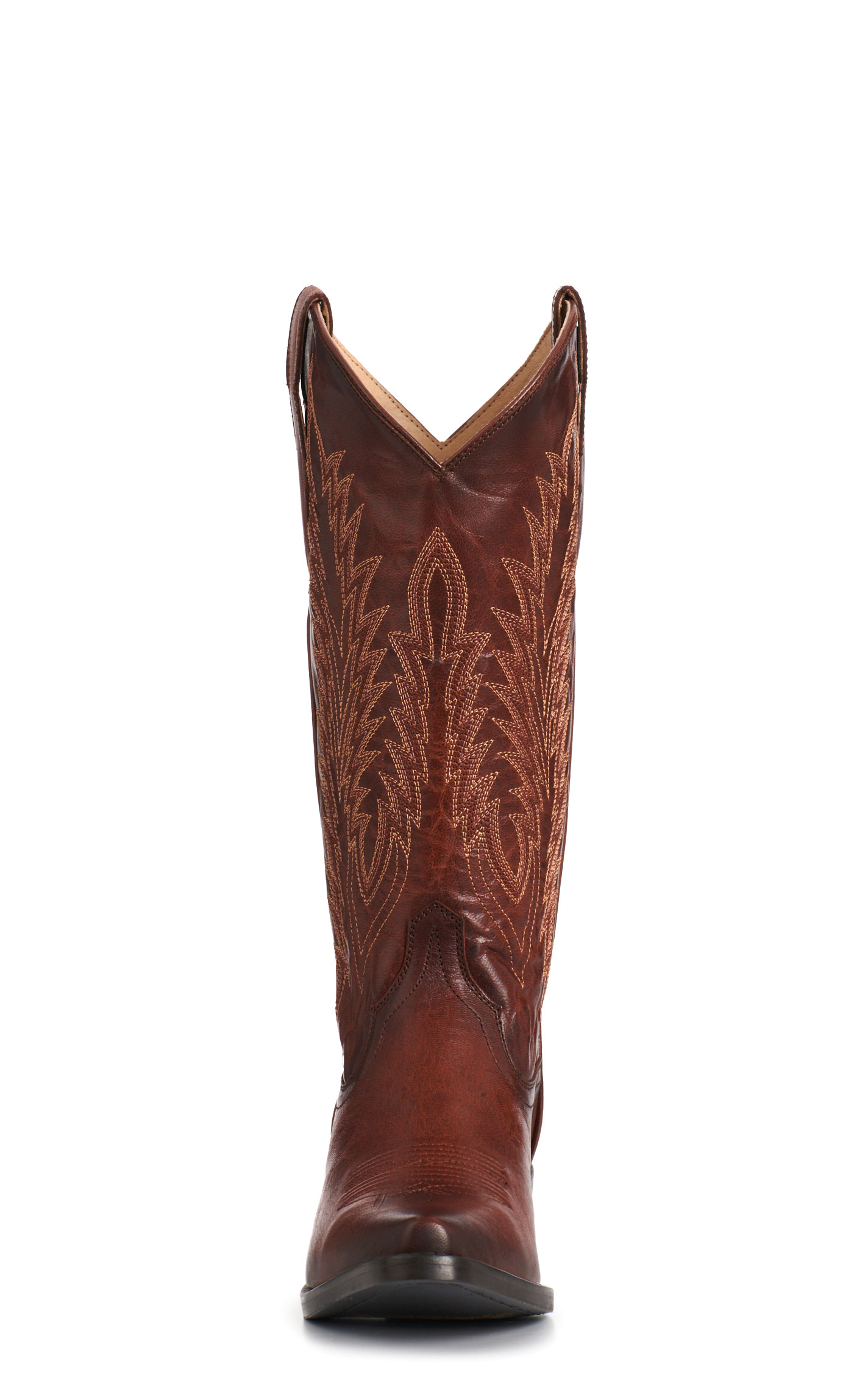 Rockin' C Women's Mahogany Embroidered Snip Toe Cowboy Boots - Image 1