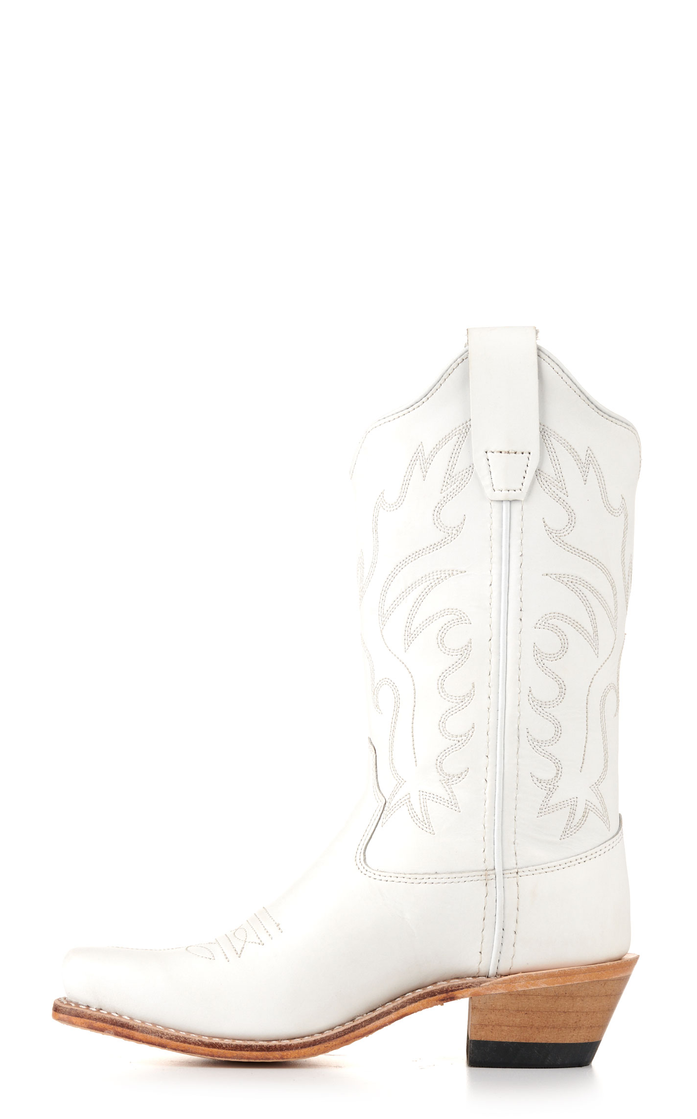 Old West Kids' White Snip Toe Cowboy Boots - Image 1