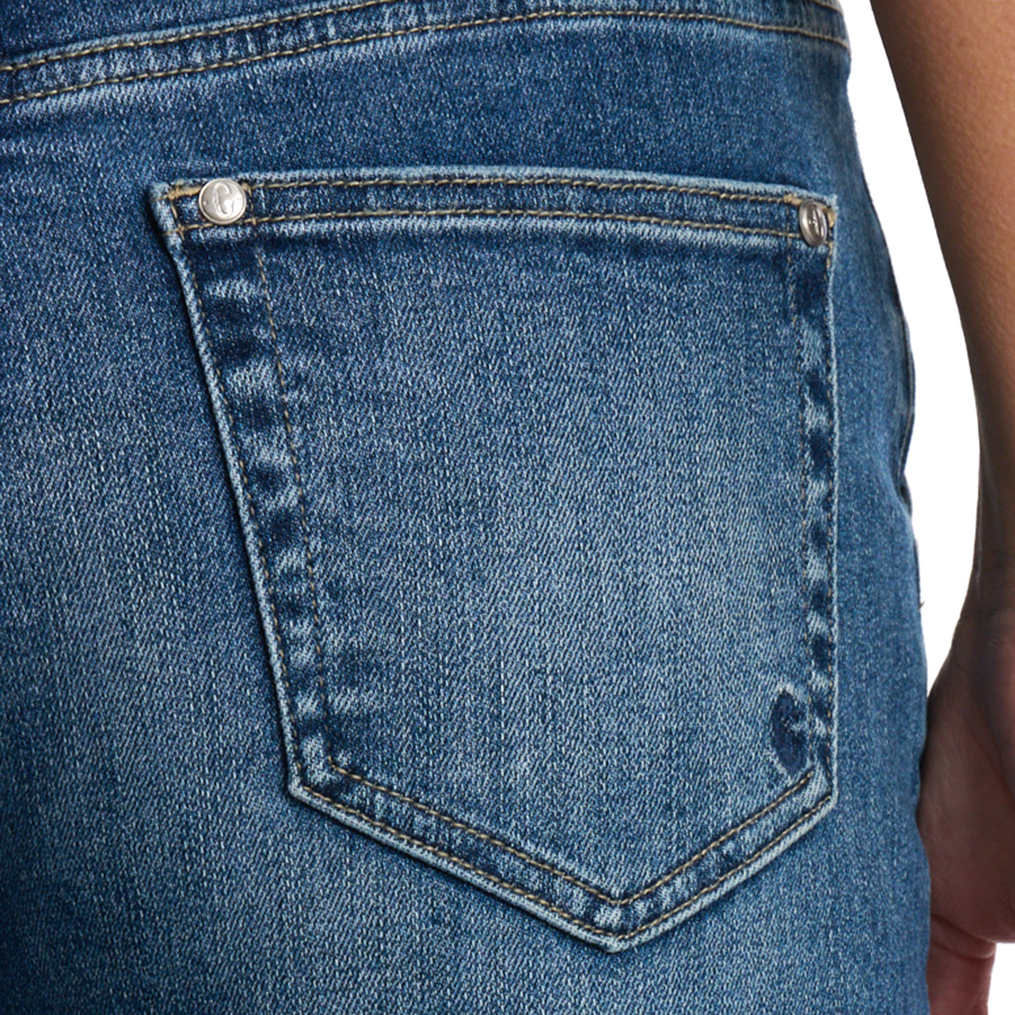 Rockin' C Women's Dark Wash Wide Trouser Leg Jeans - Image 1