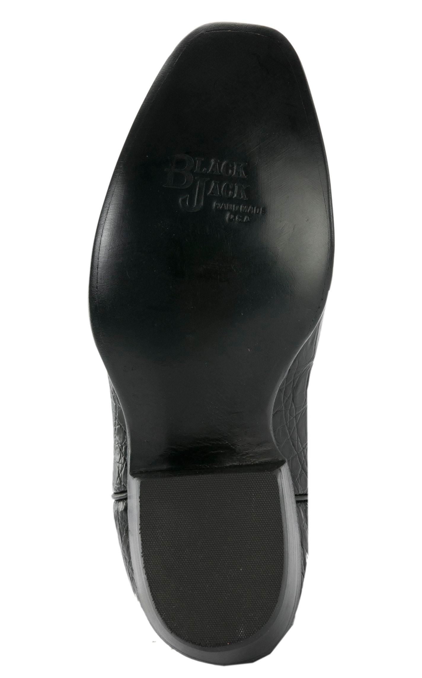 Black Jack Men's Black Caiman Belly 7-Toe Exotic Cowboy Boots - Image 1