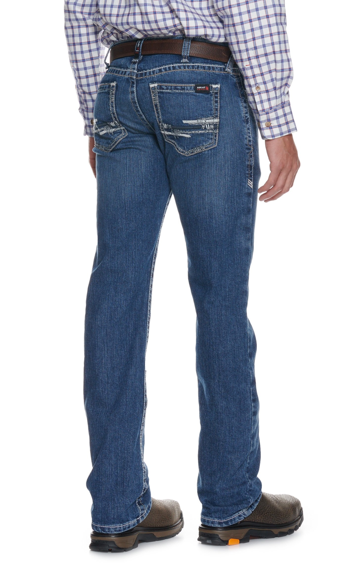 Ariat Men's Adkins M7 Medium Wash Durastretch FR Straight Leg Work Jeans - Image 1