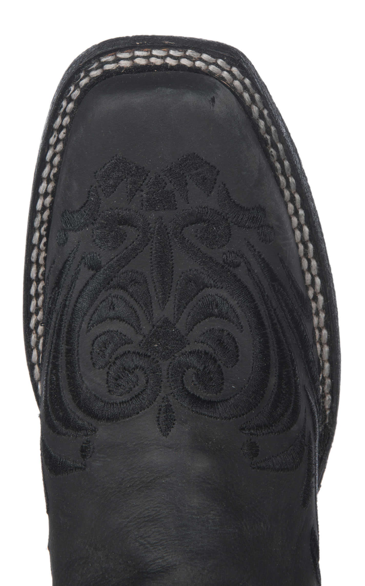 Circle G by Corral Women's Black with Black Filigree Embroidery Square Toe Cowboy Boot - Image 1