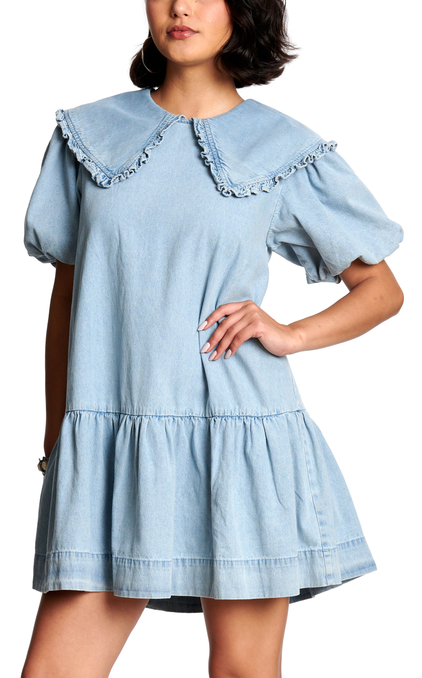 Blue B Women's Light Wash Denim Dress - Image 1