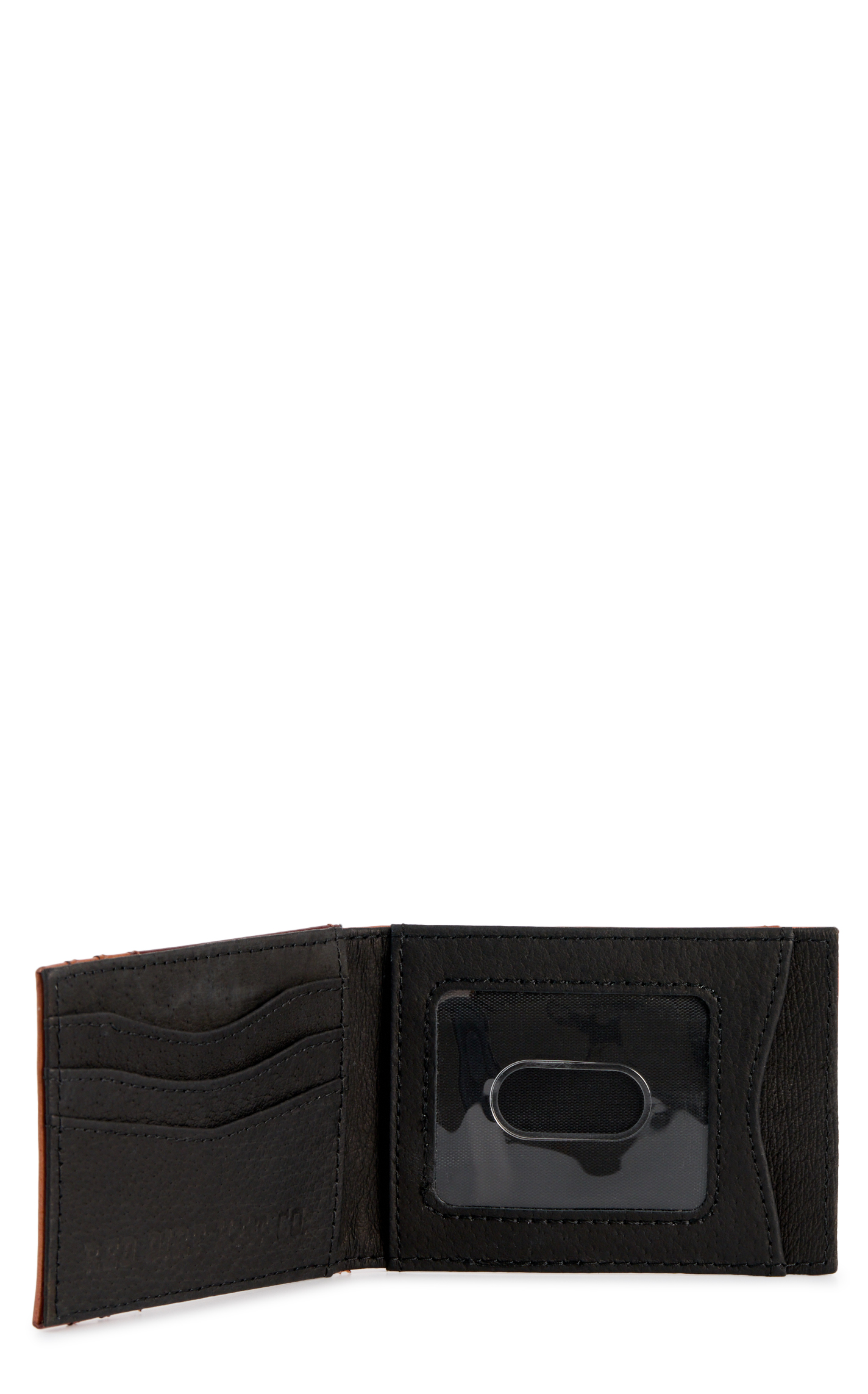 Red Dirt Hat Co. Coffee & Royal Blue Underlay Bifold Card Case & Money Clip - Image 1