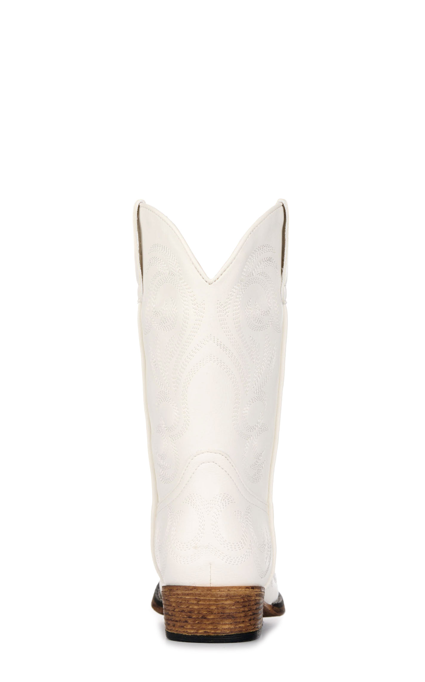 Roper Girls' Riley White Faux Leather Snip Toe Cowboy Boots - Image 1