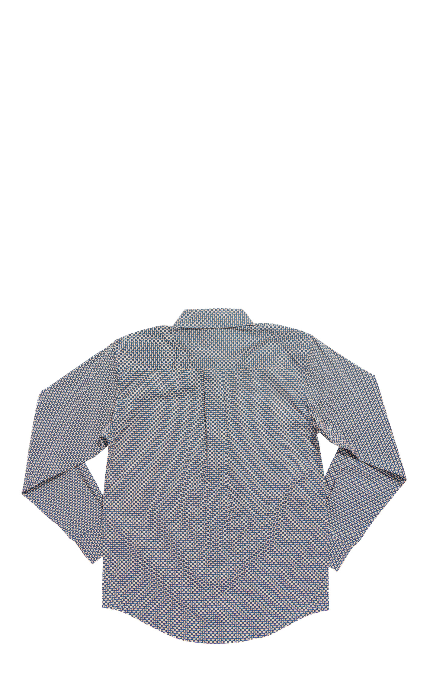 Cinch Boy's Gray & Teal Geo Print Long Sleeve Western Shirt - Image 1