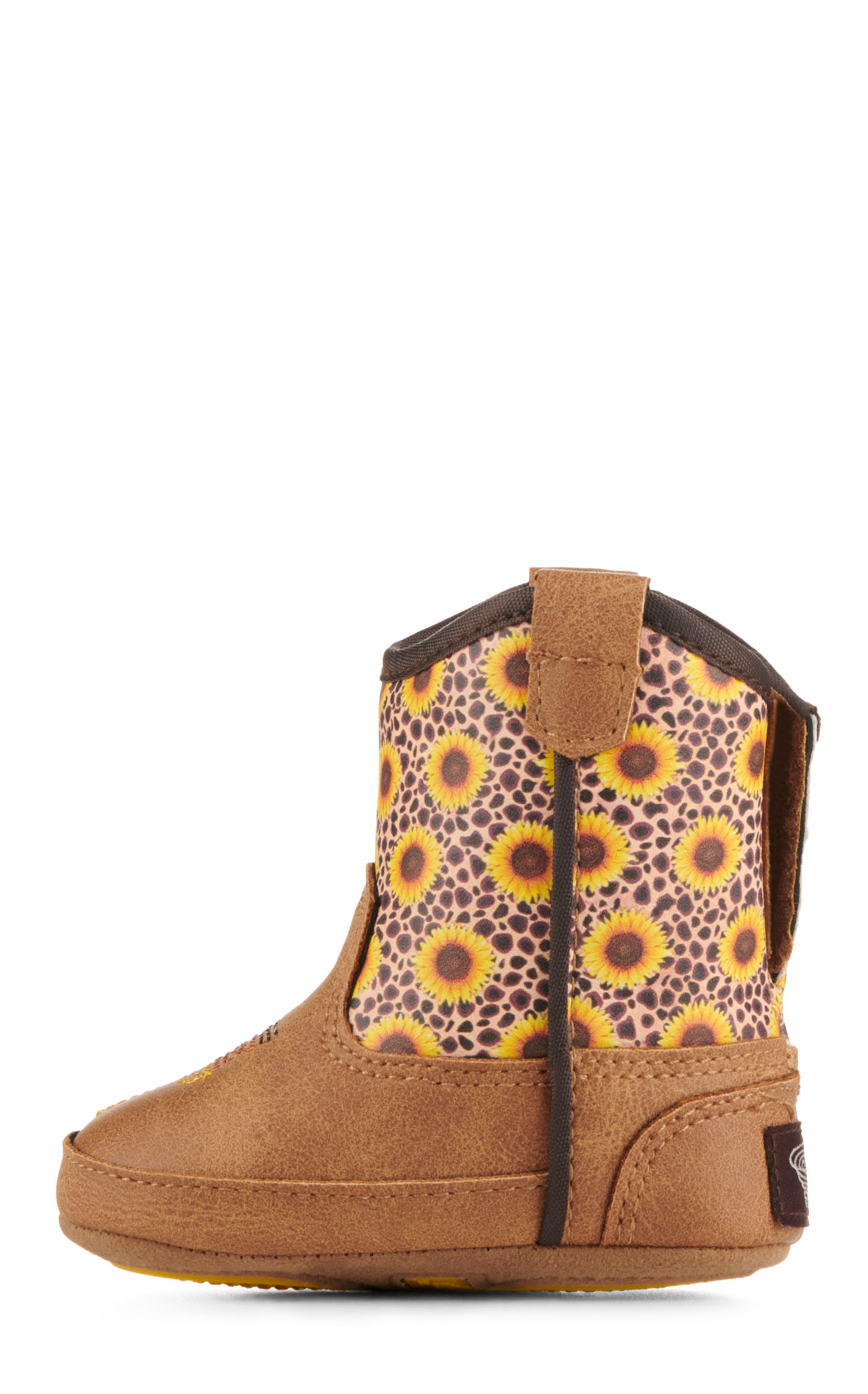 Twister Infant Baby Bucker Sunnie Tan and Sunflower Print Round Toe Cowboy Boots - Image 4