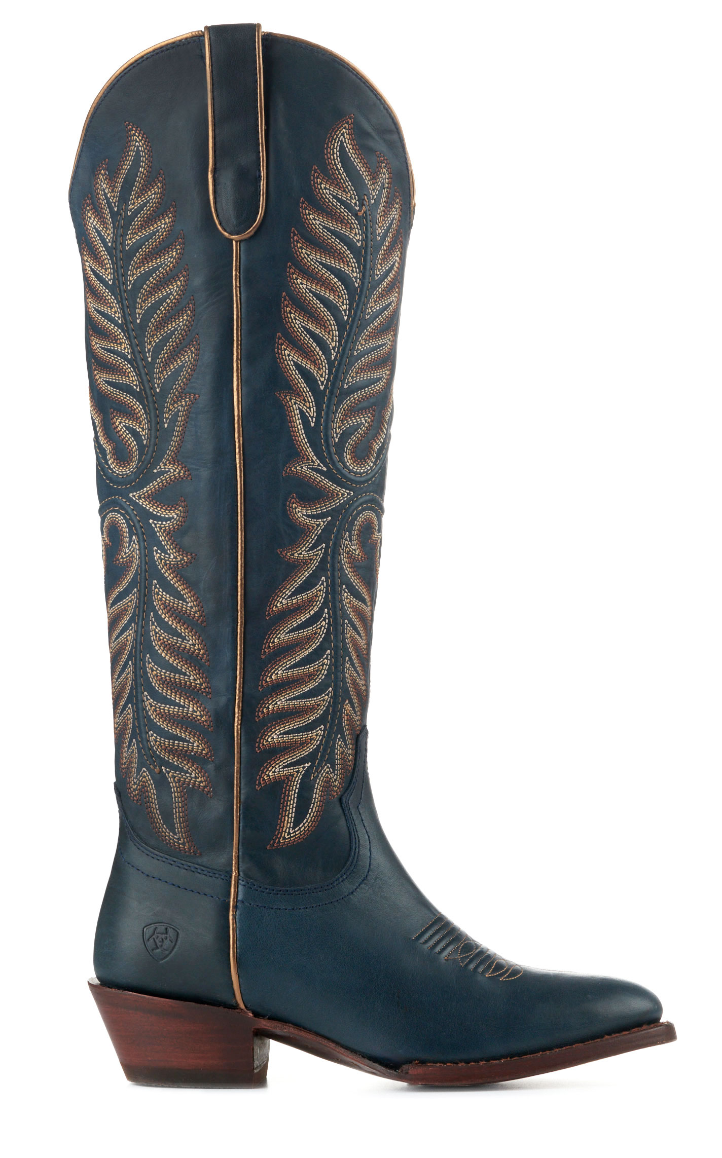 Ariat Women's Belle Navy StretchFit Round Toe Tall Cowboy Boots - Image 1