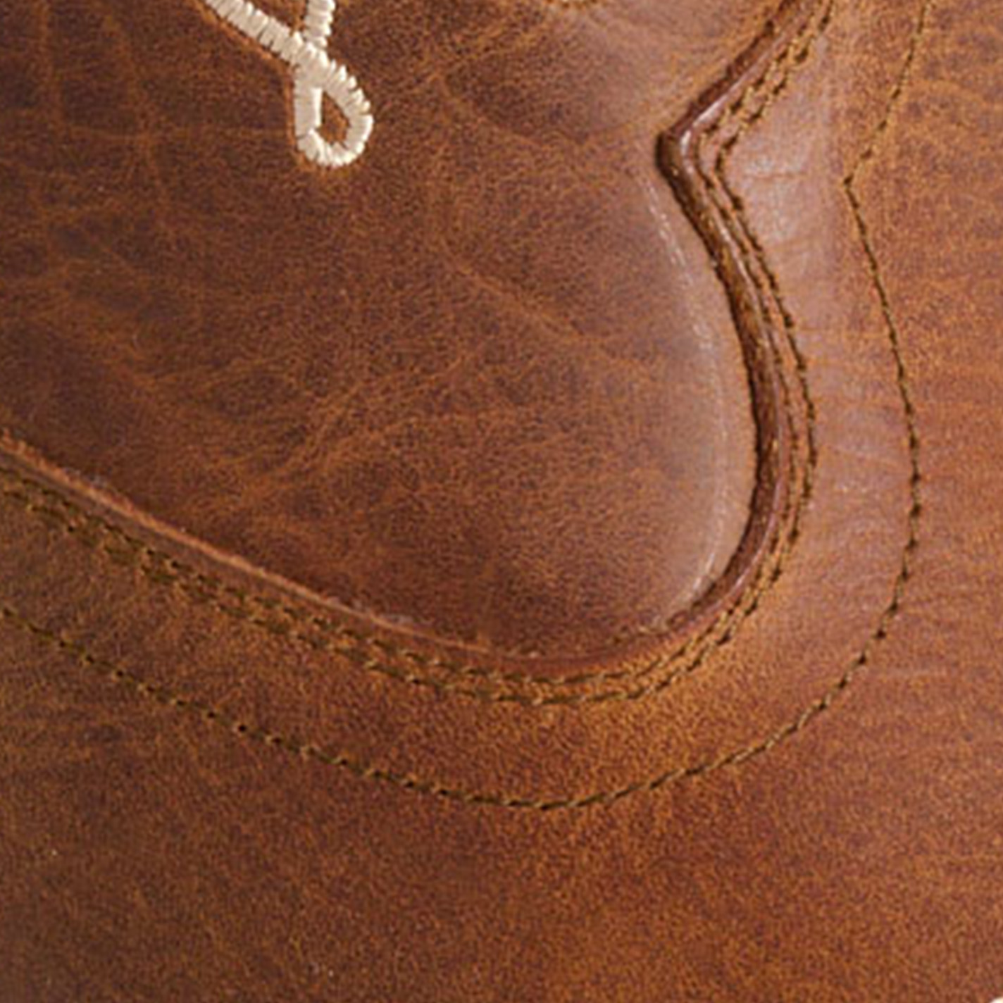 Rockin' C Women's Caramel & Cream Embroidered Snip Toe Cowboy Boots - Image 1