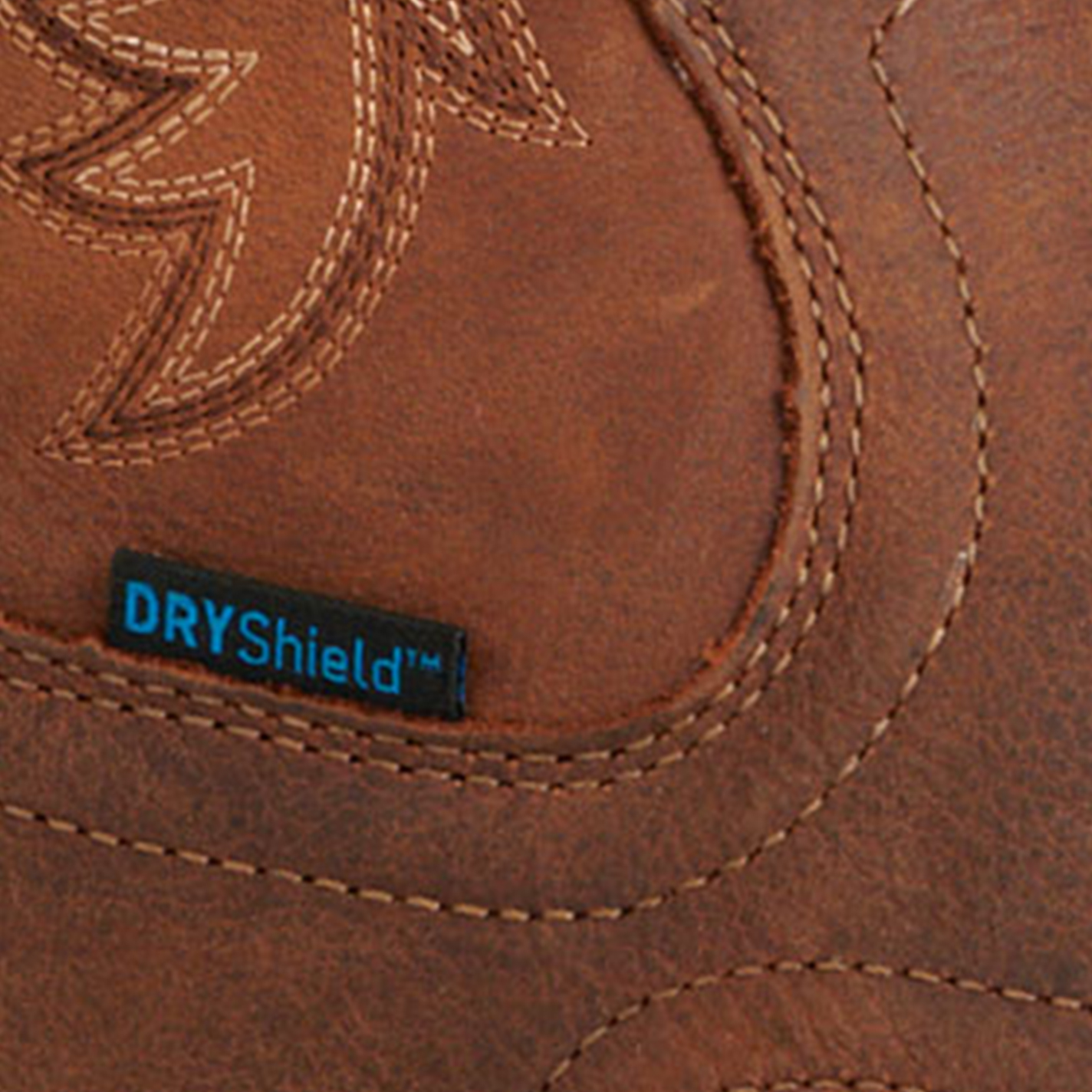 Ariat Men's Hybrid Roughstock Brown Waterproof Square Toe Cowboy Boots - Image 1
