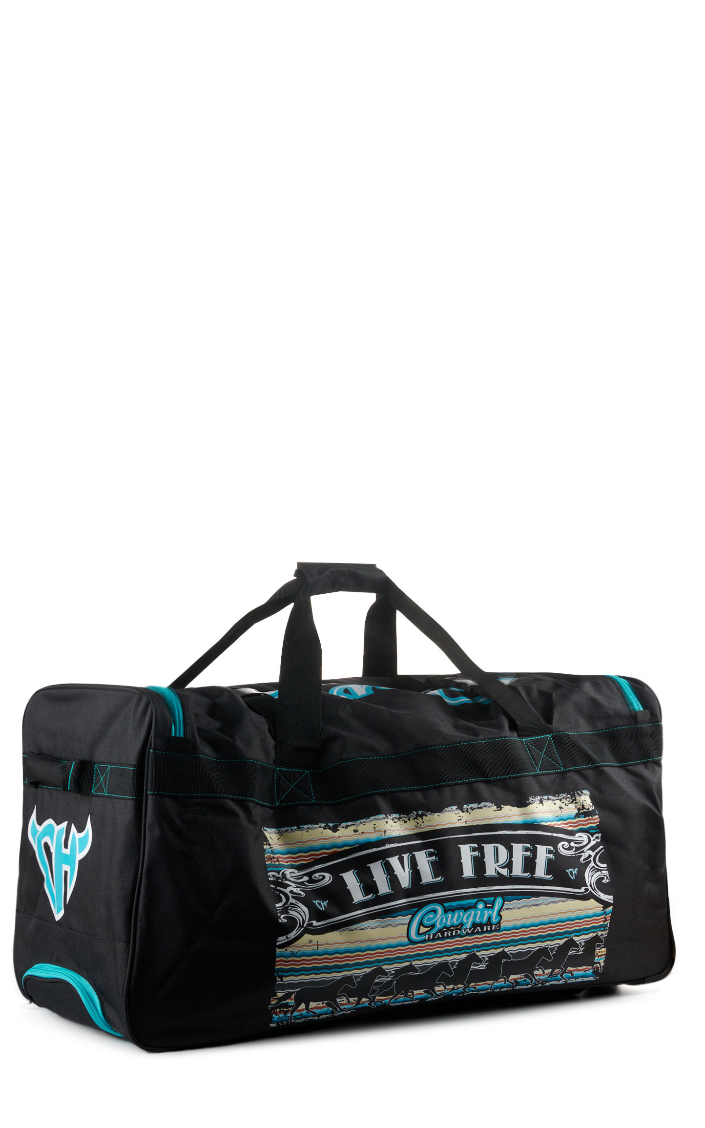 Cowgirl Hardware Charcoal and Turquoise Live Free 30\