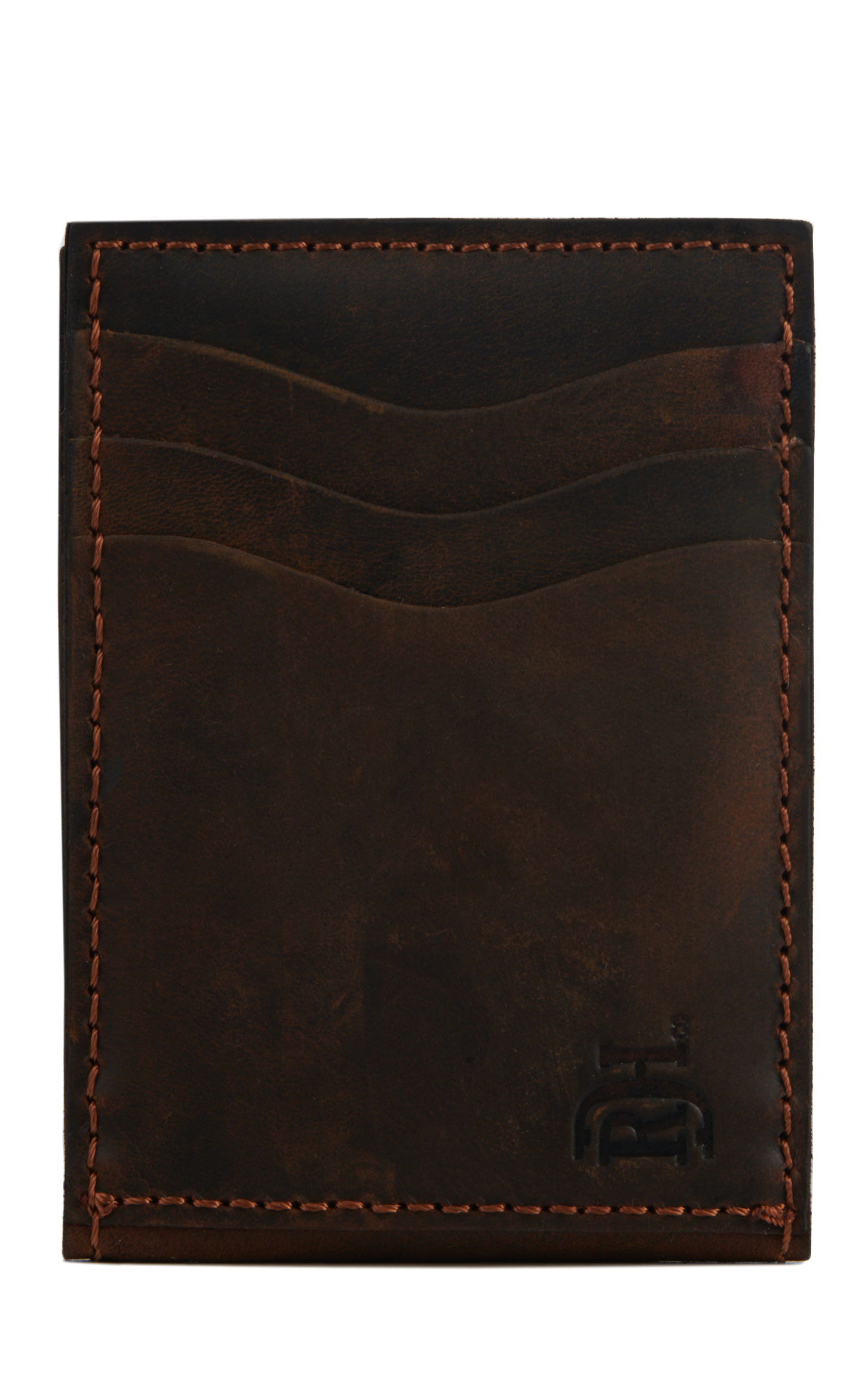 Red Dirt Hat Co. Oiled Brown Money Clip Card Case - Image 1