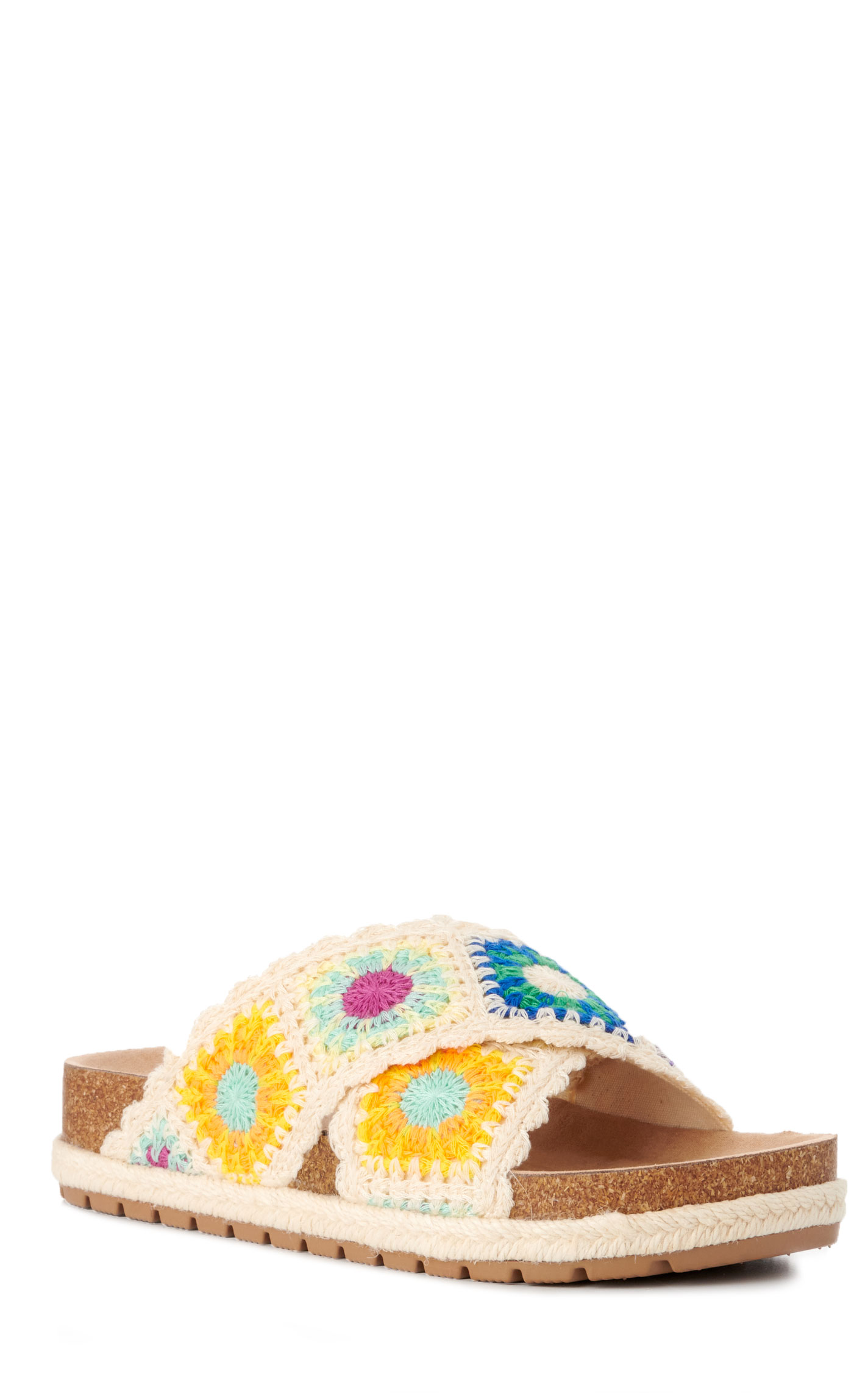 Dirty Laundry by Chinese Laundry Women's Tacoma Natural Crochet Slide Sandals - Image 1