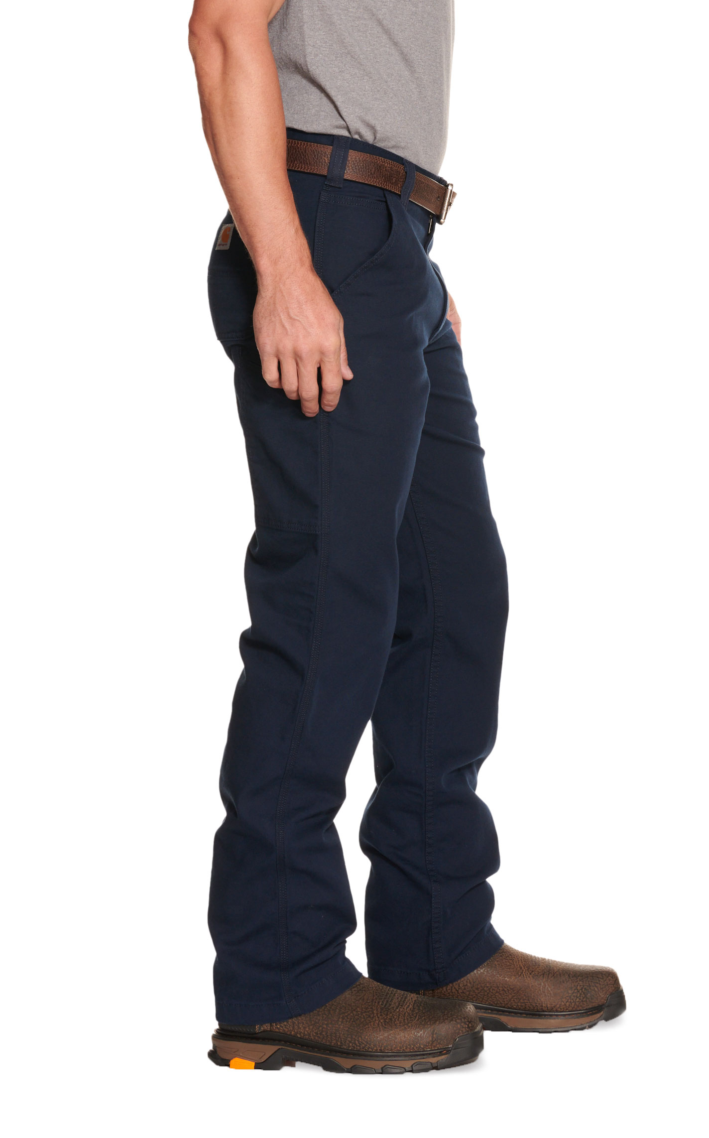 Carhartt Men's Navy Relaxed Fit Straight Leg Rugged Flex Stretch Canvas Work Pants - Image 1