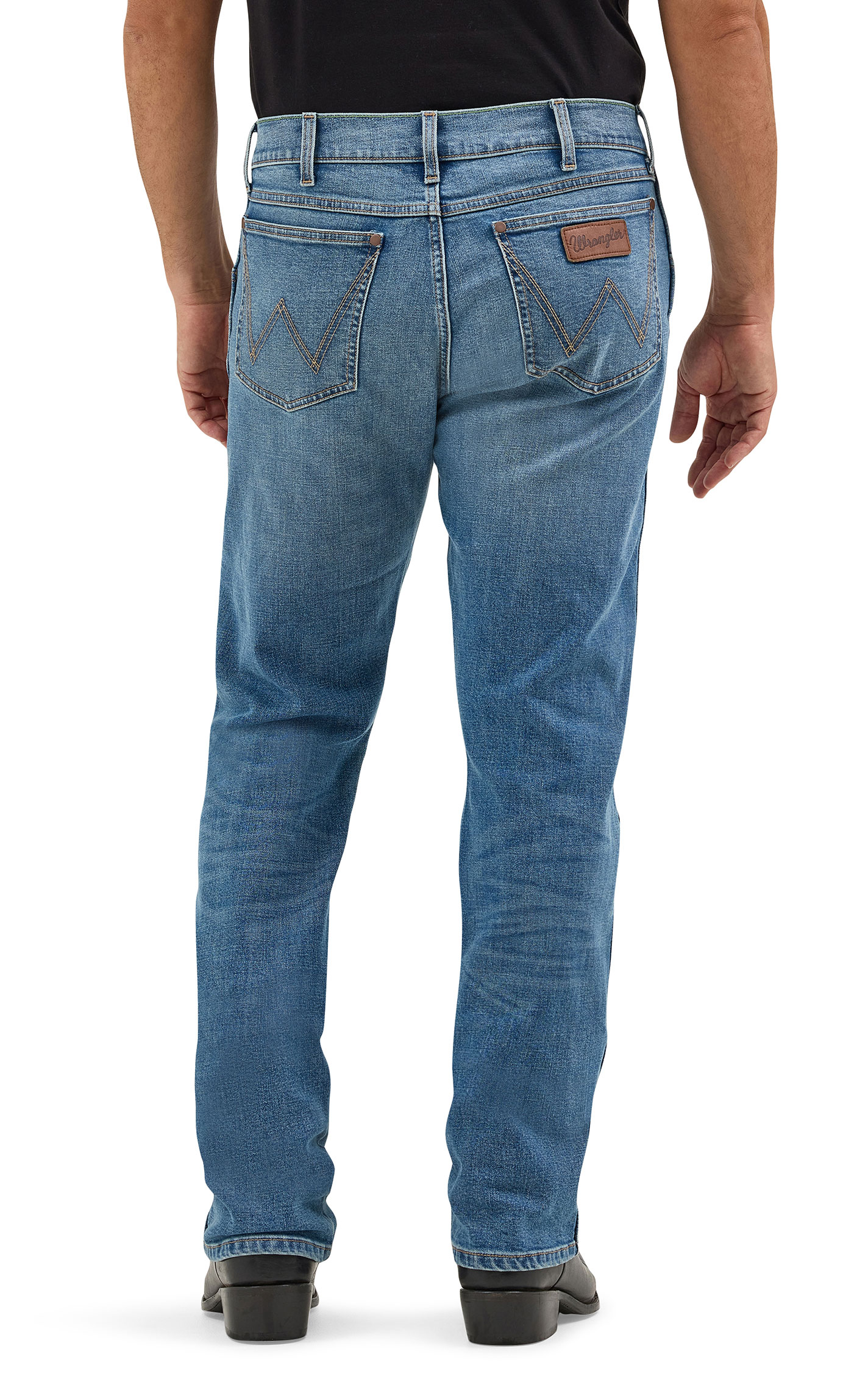 Wrangler Retro Men's Gralin Medium Wash Slim Fit Straight Leg Jeans - Image 1