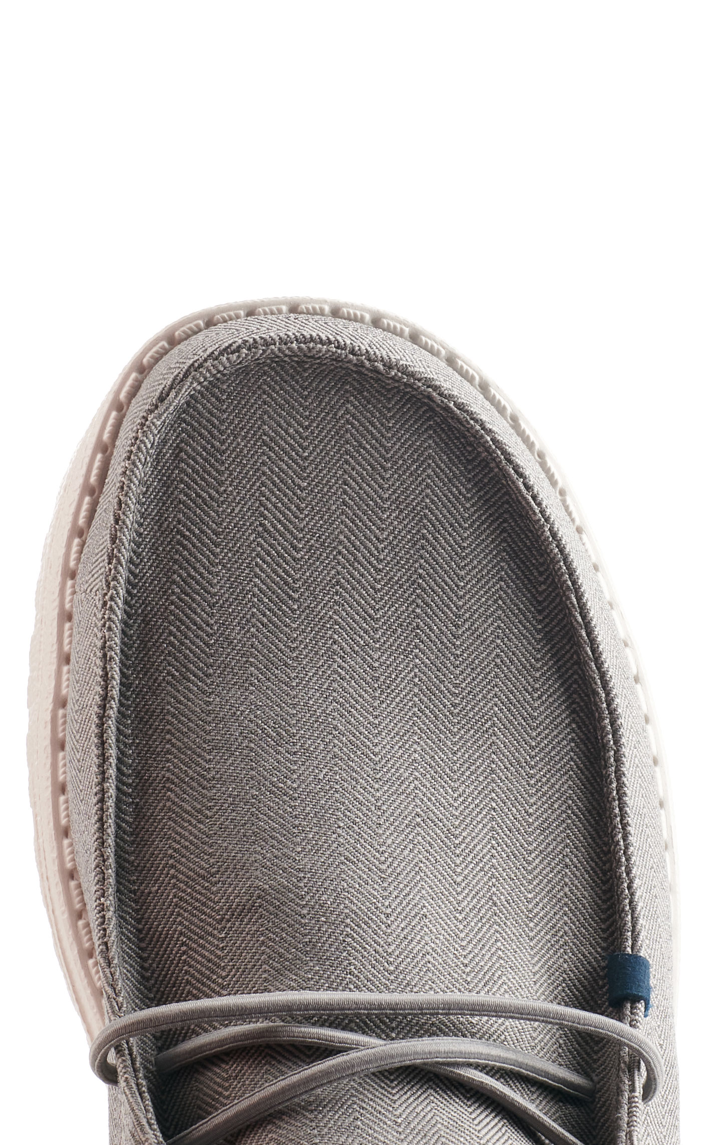 Hey Dude Men's Wally Herringbone Gray Moc Toe Casual Shoes - Image 1