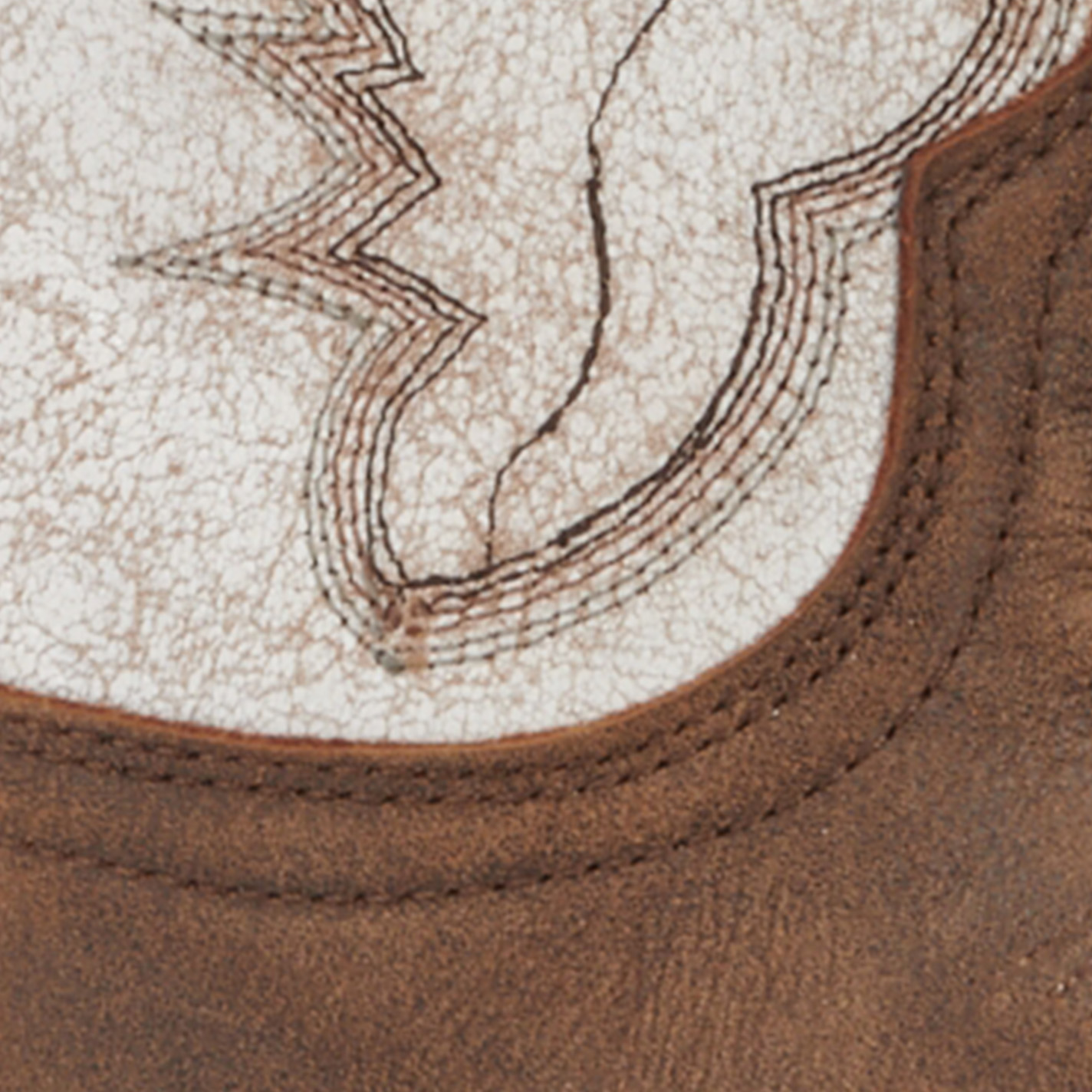 Smoky Mountain Men's Drifter Distressed Brown and Antique White Square Toe Cowboy Boots - Image 1