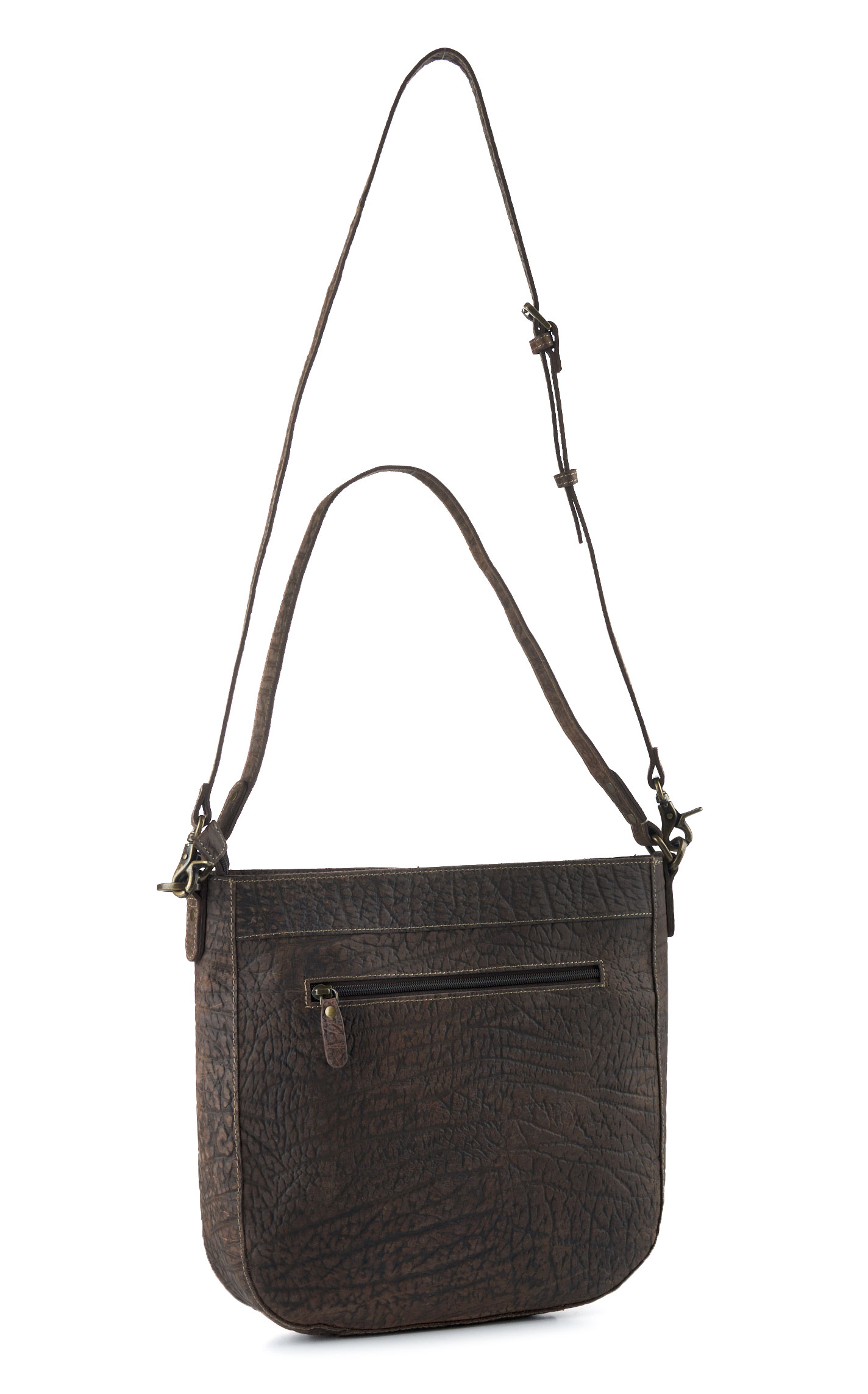 Myra Bag Pecos Cross Weave Black Coffee & Cream Hair on Hide Western Crossbody Bag - Image 1